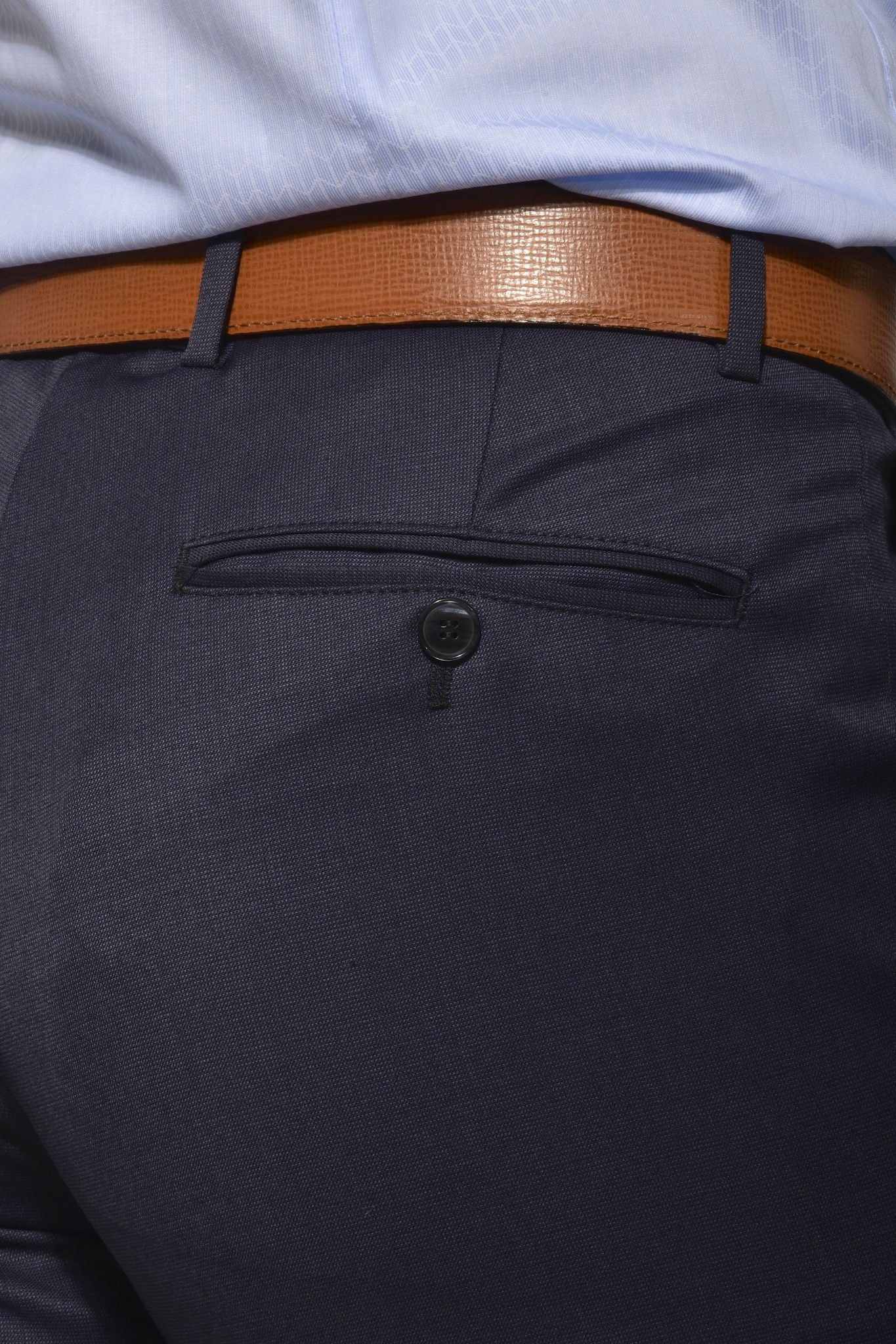 Tmavomodré Basic oblekové nohavice