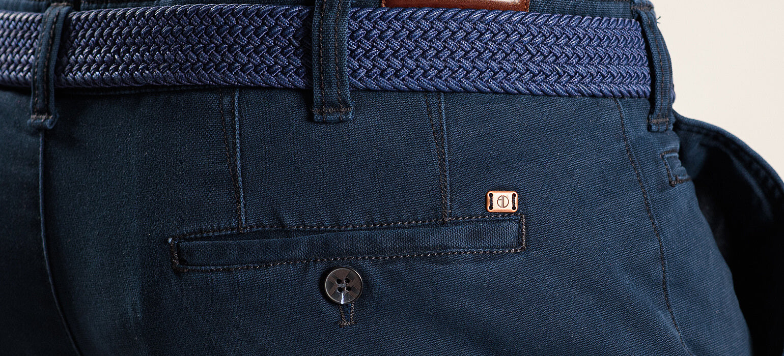 Tmavomodré bavlnené nohavice