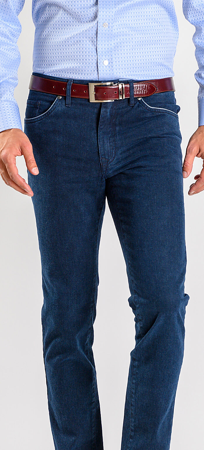 Tmavě modré džíny