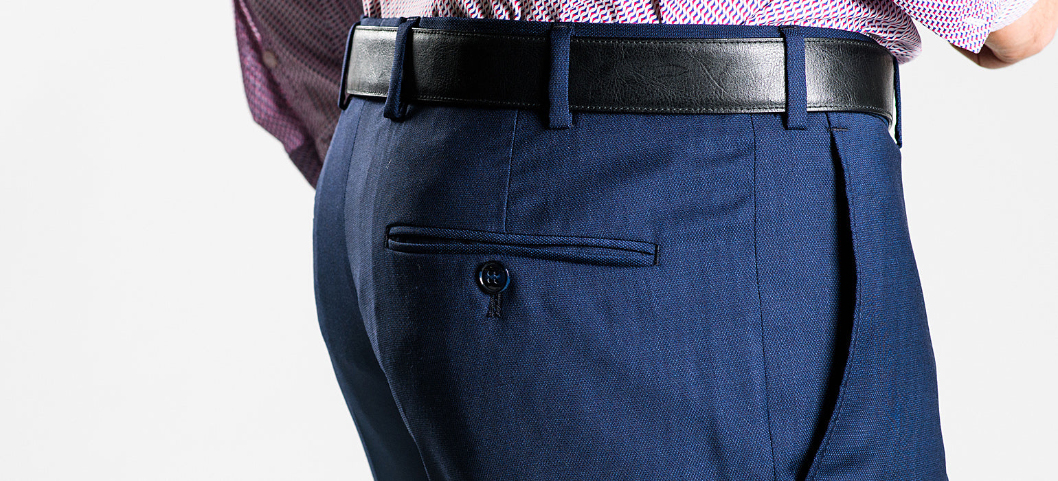 Tmavě modré oblekové kalhoty