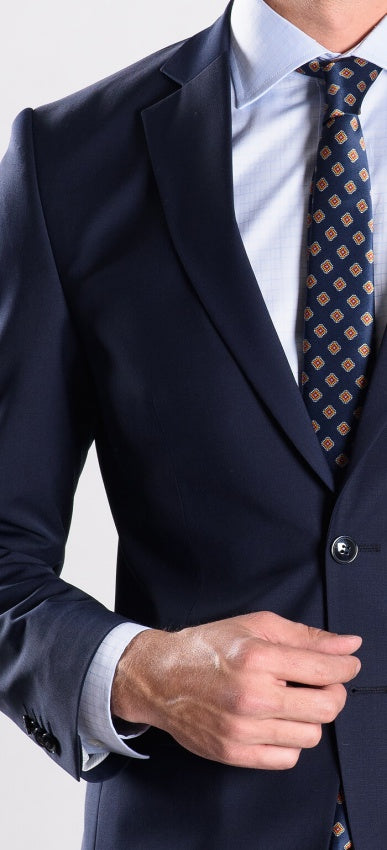 Tmavě modré oblekové sako řady Basic XL velikosti