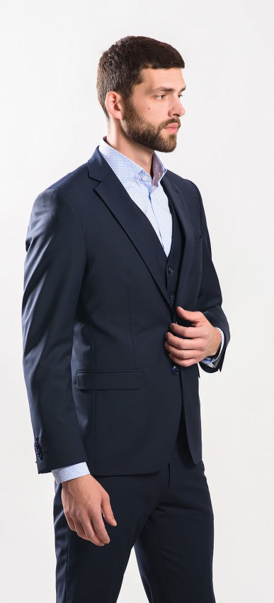 Tmavě modré oblekové sako řady Basic XL velikosti