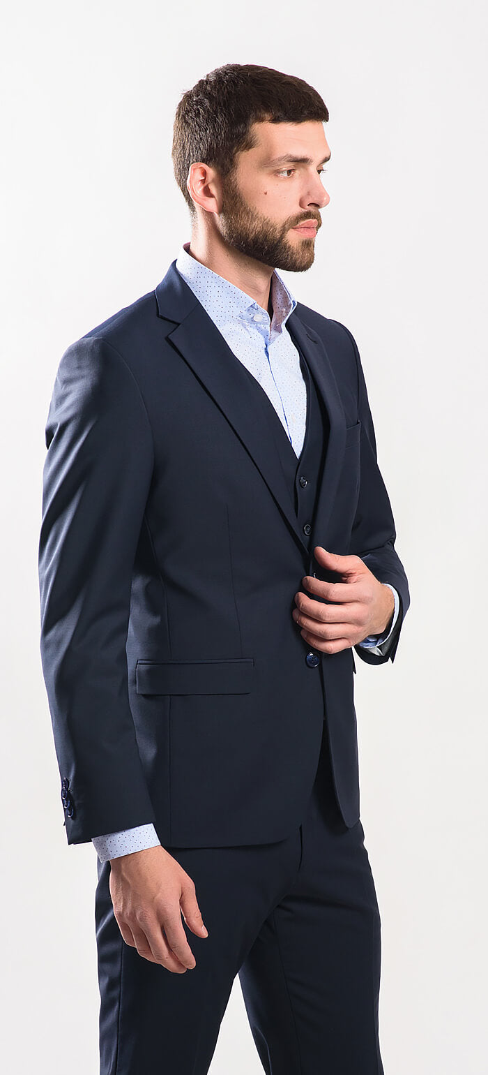 Tmavě modré oblekové sako řady Basic XL velikosti