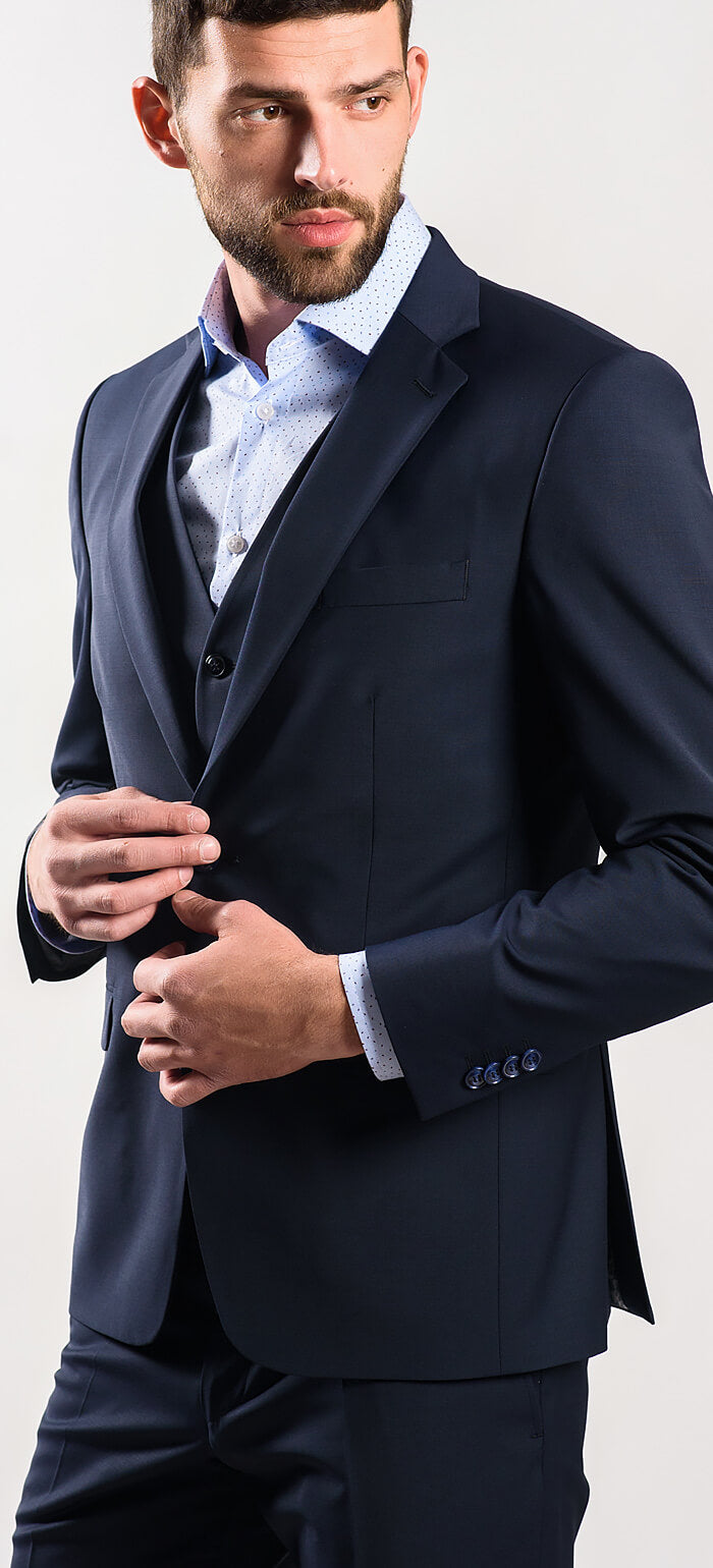 Tmavě modré oblekové sako řady Basic XL velikosti