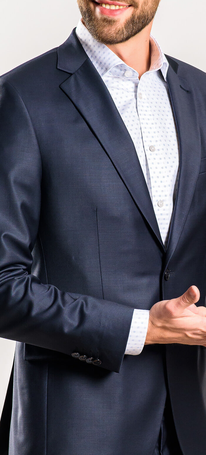 Tmavě modré Slim Fit oblekové sako