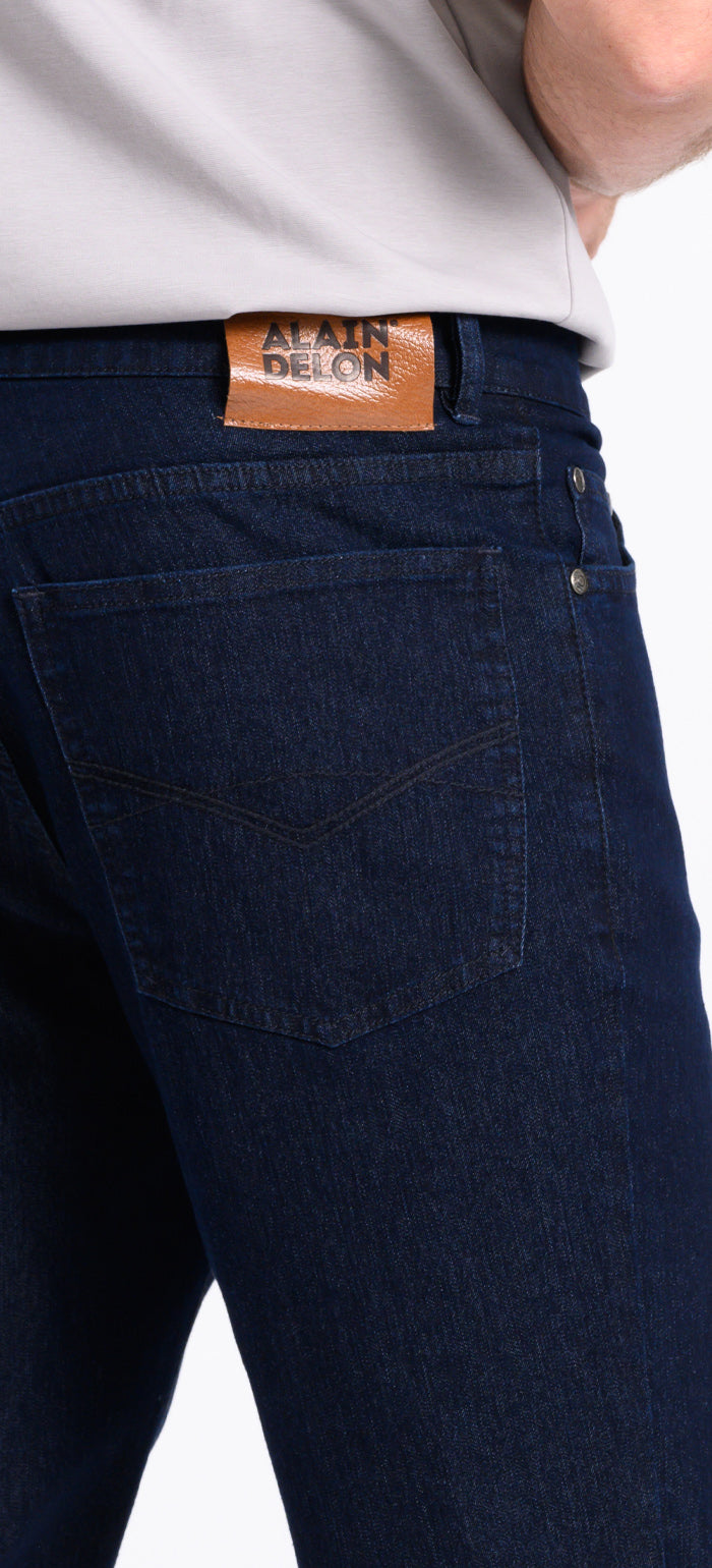 Tmavě modré volnočasové kalhoty