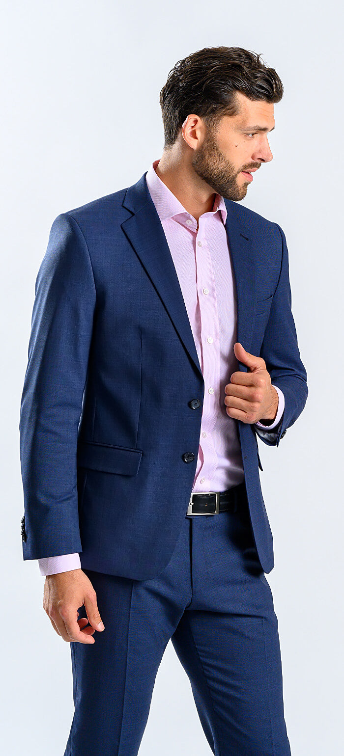 Tmavě modrý Slim Fit oblek