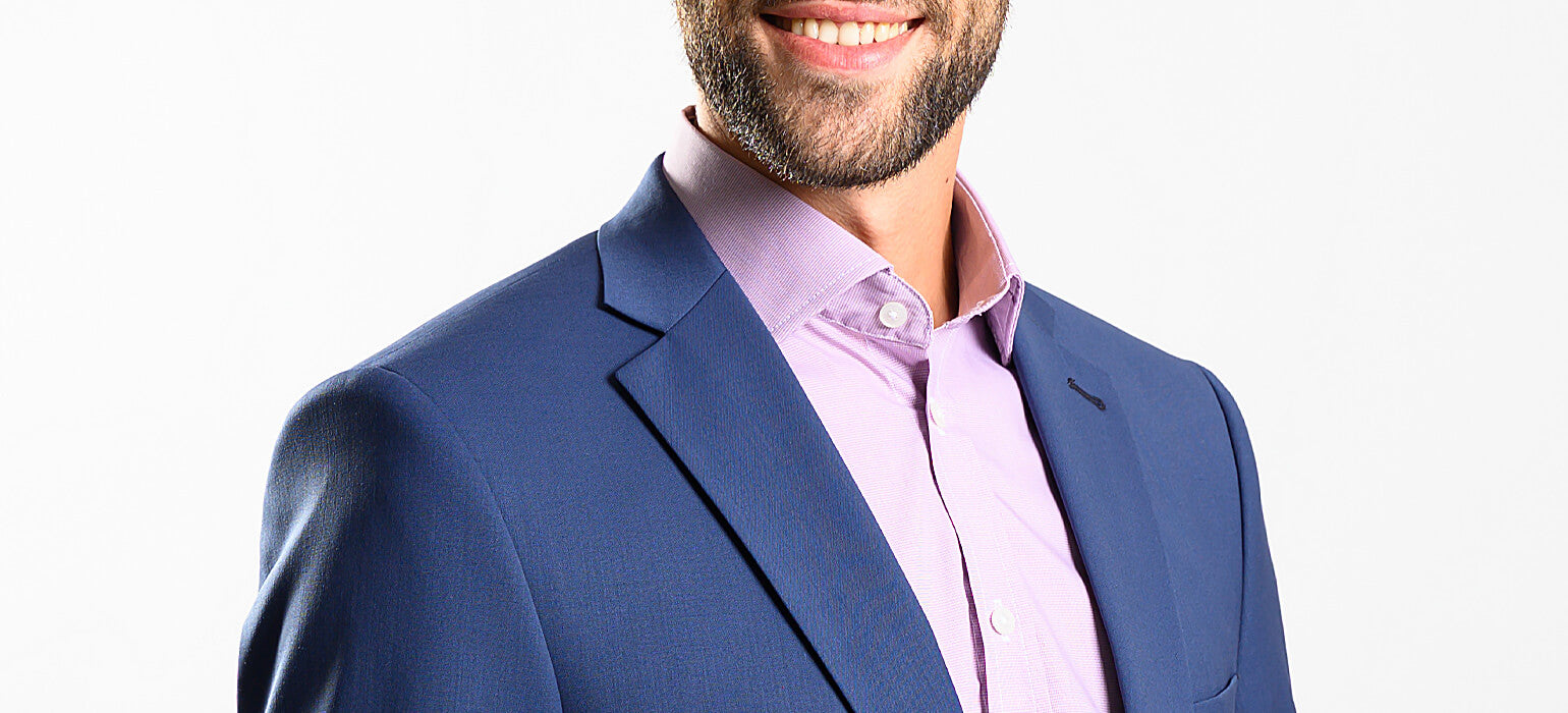 Tmavě modrý Slim Fit oblek