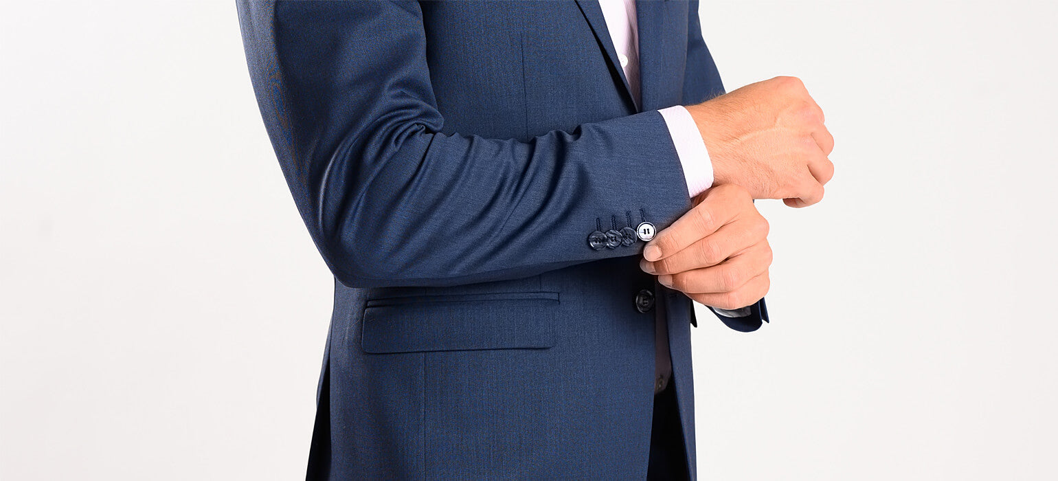 Tmavě modrý Slim Fit oblek