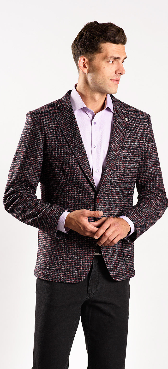 Úpletové jesenné sako