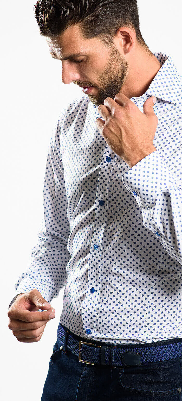 Voľnočasová Extra Slim Fit košeľa so vzorom