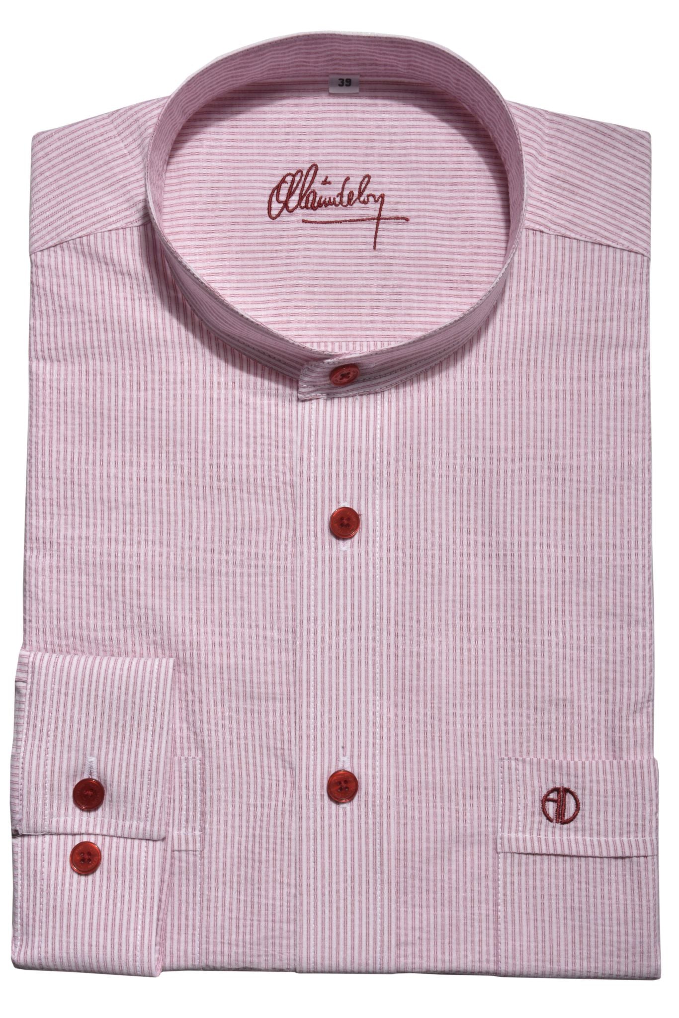 Volnočasová Slim Fit košile se stojáčkem