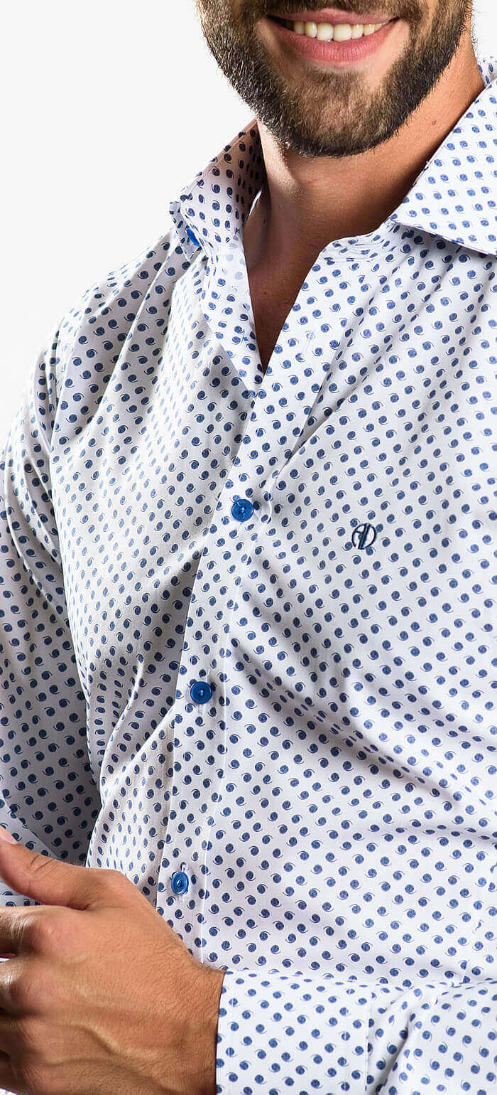 Voľnočasová Slim Fit košeľa so vzorom