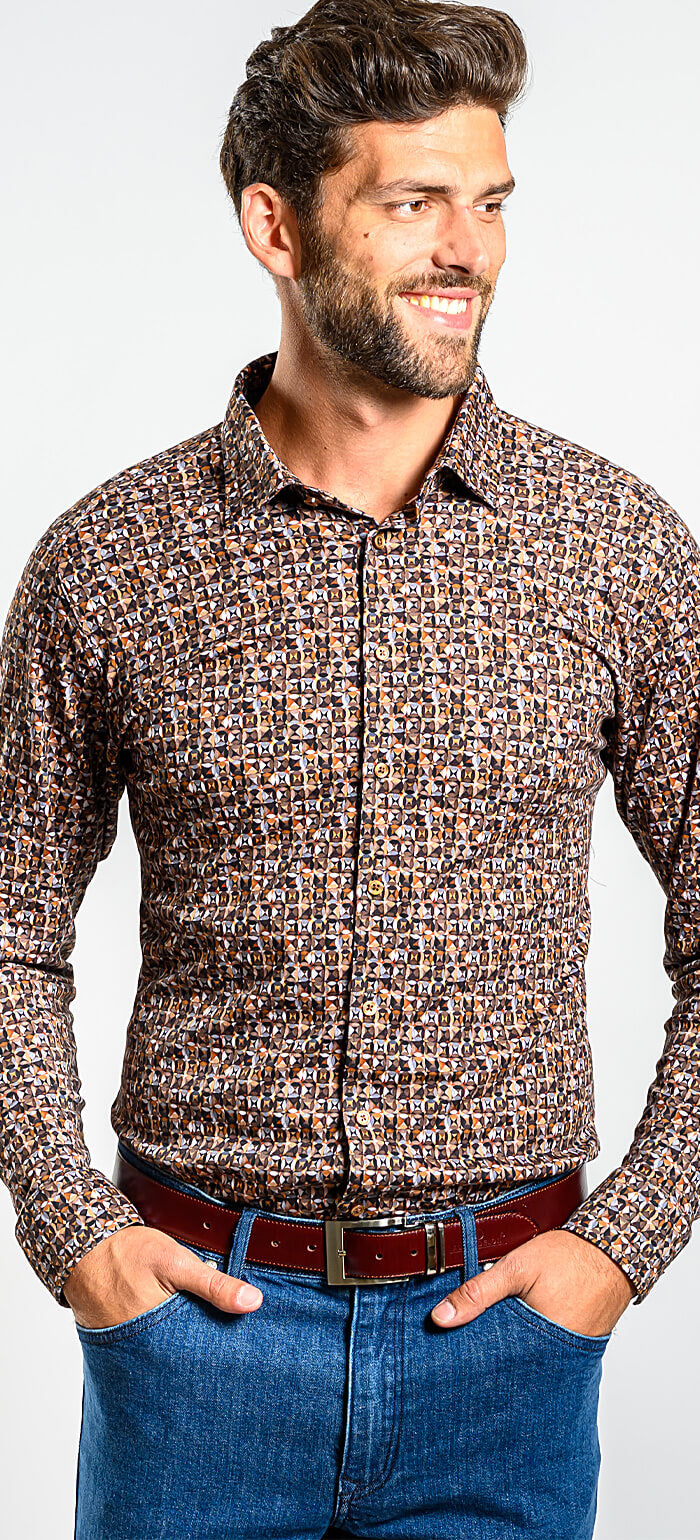 Výrazná strečová Extra Slim Fit košeľa s nekrčivou úpravou