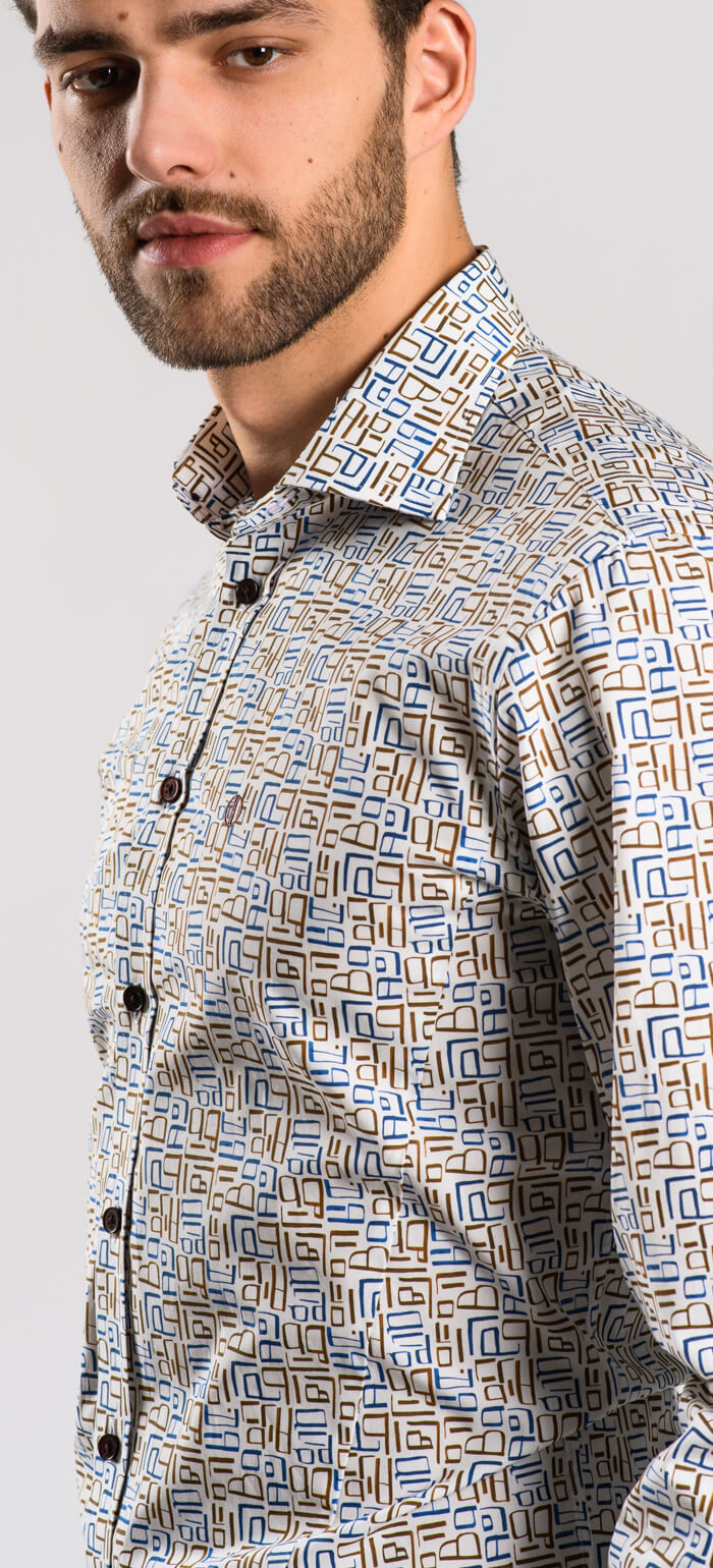 Výrazná voľnočasová Slim Fit košeľa