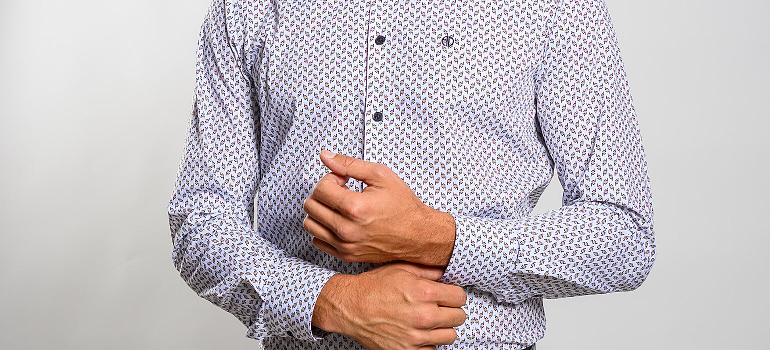 Vzorovaná voľnočasová Extra Slim Fit košeľa