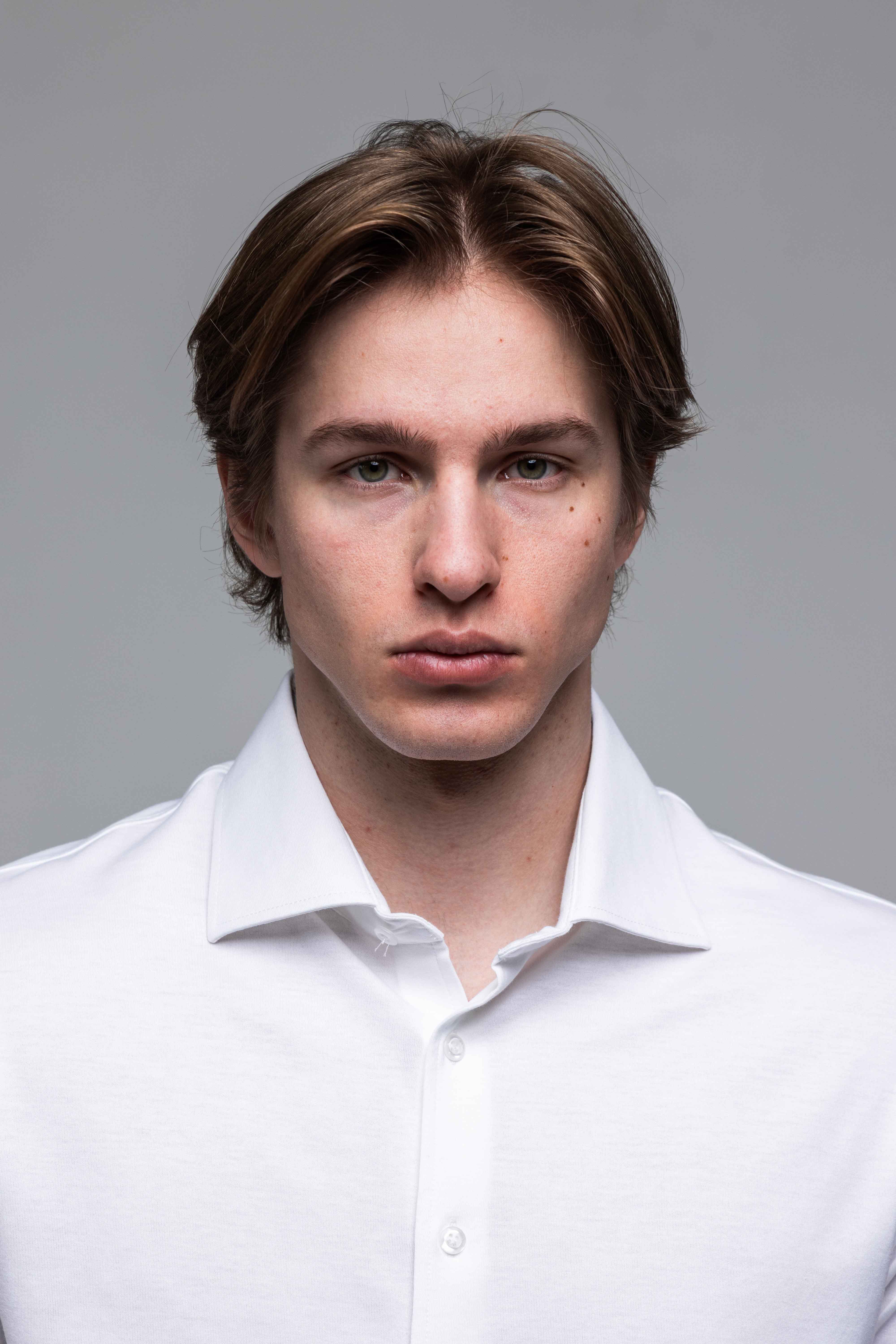 Biela strečová Extra Slim Fit košeľa s krátkym rukávom