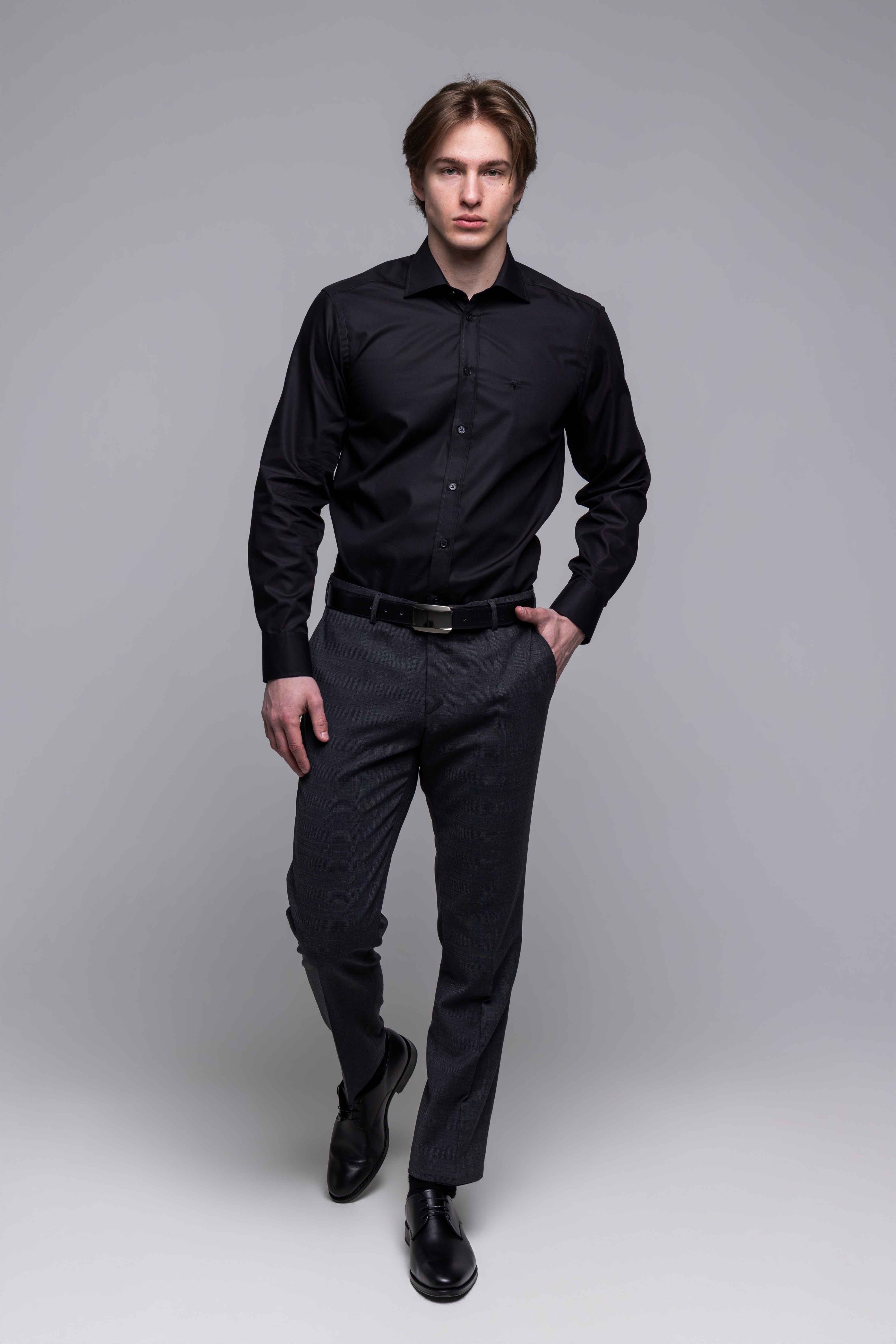 Čierna Slim Fit košeľa