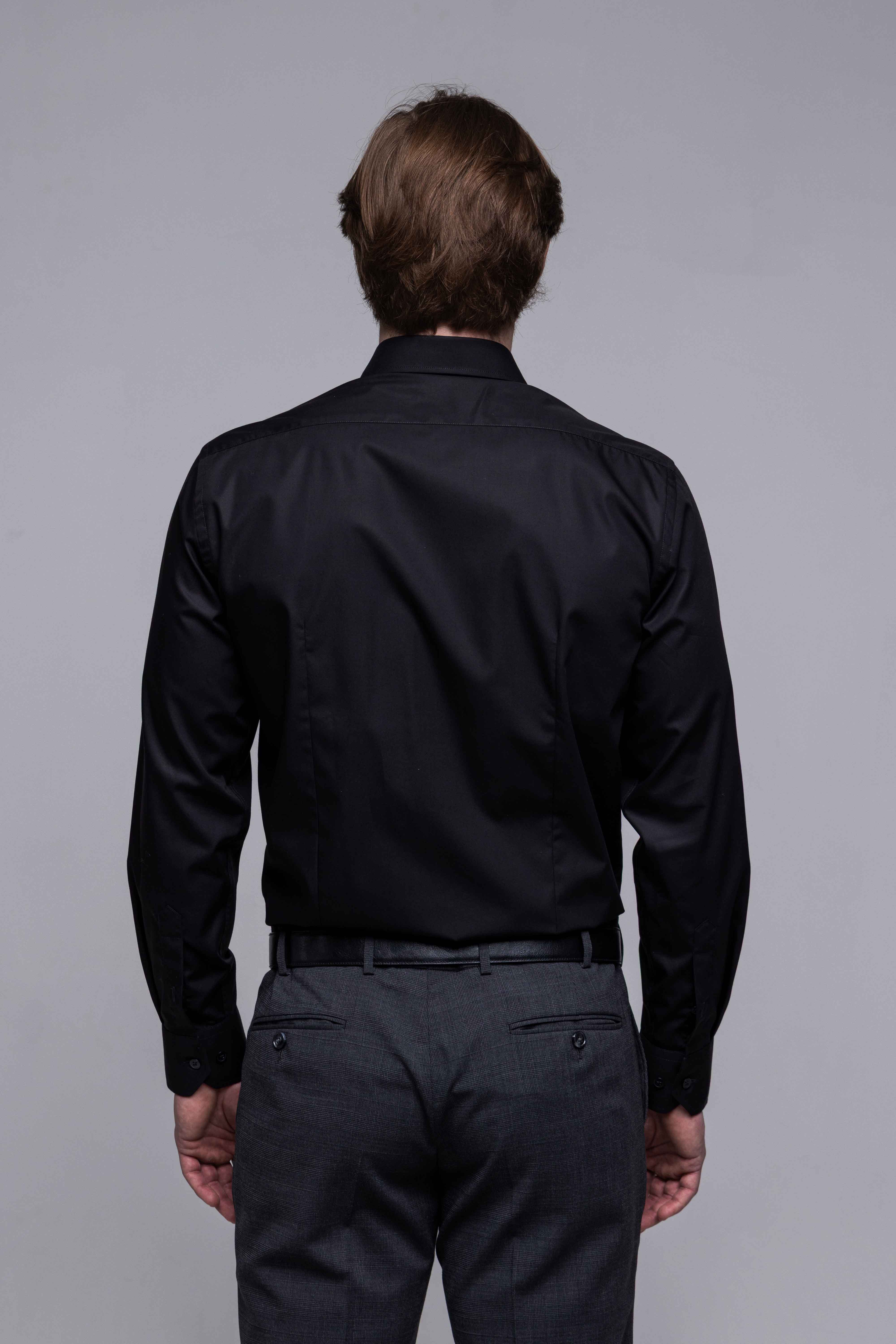 Čierna Extra Slim Fit košeľa