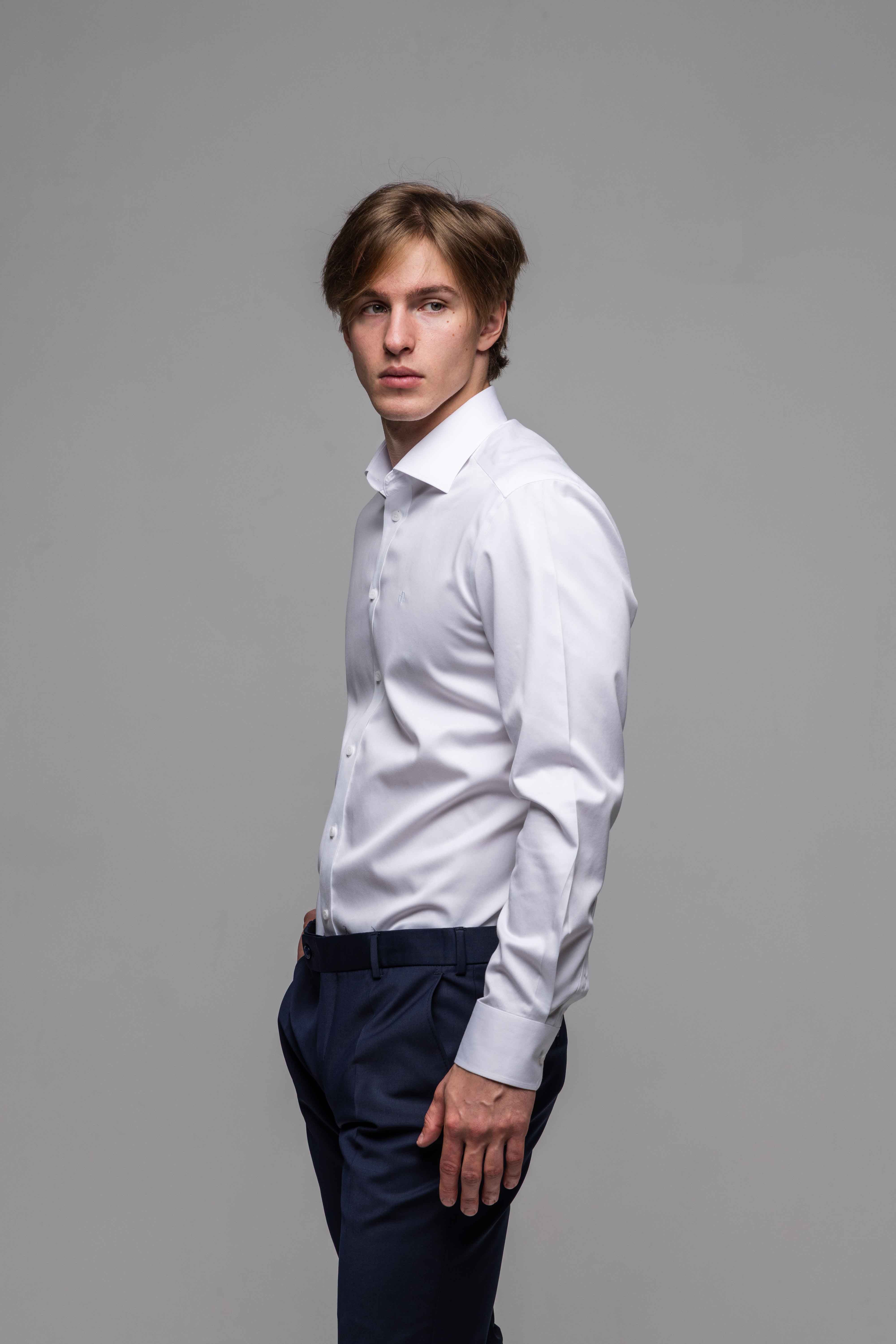 Biela Extra Slim Fit košeľa