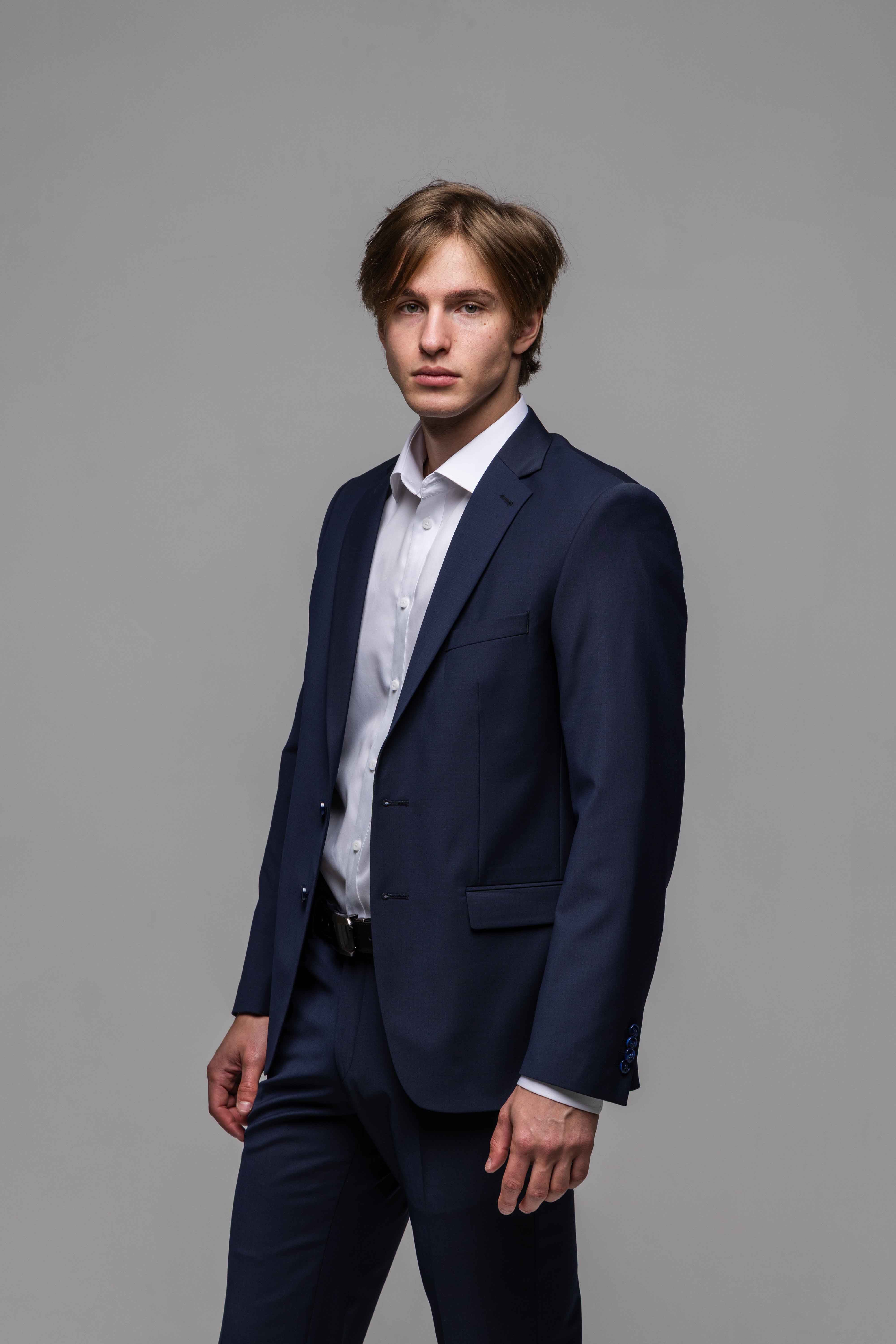 Tmavě modré oblekové sako řady Basic XL velikosti