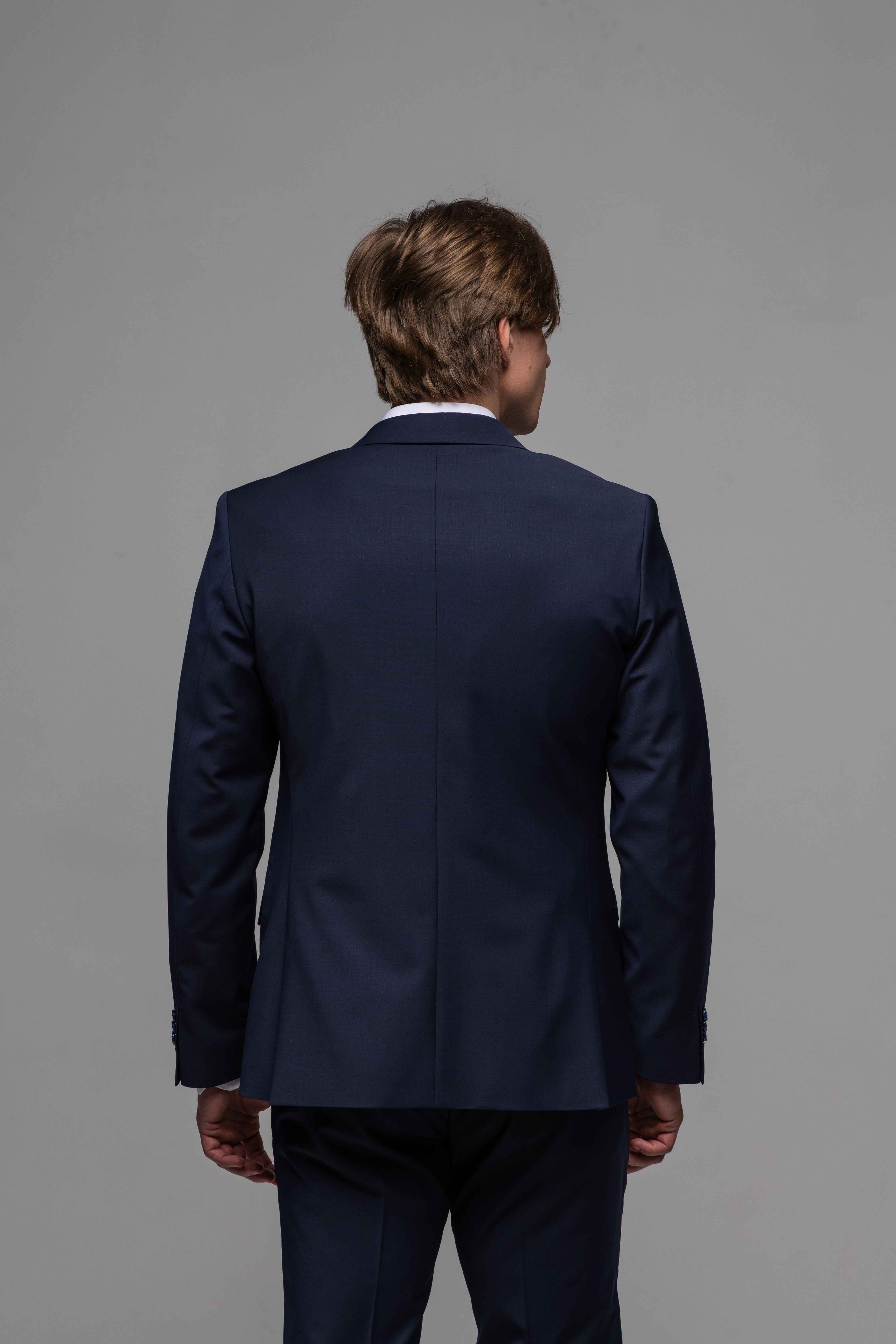 Tmavě modré oblekové sako řady Basic