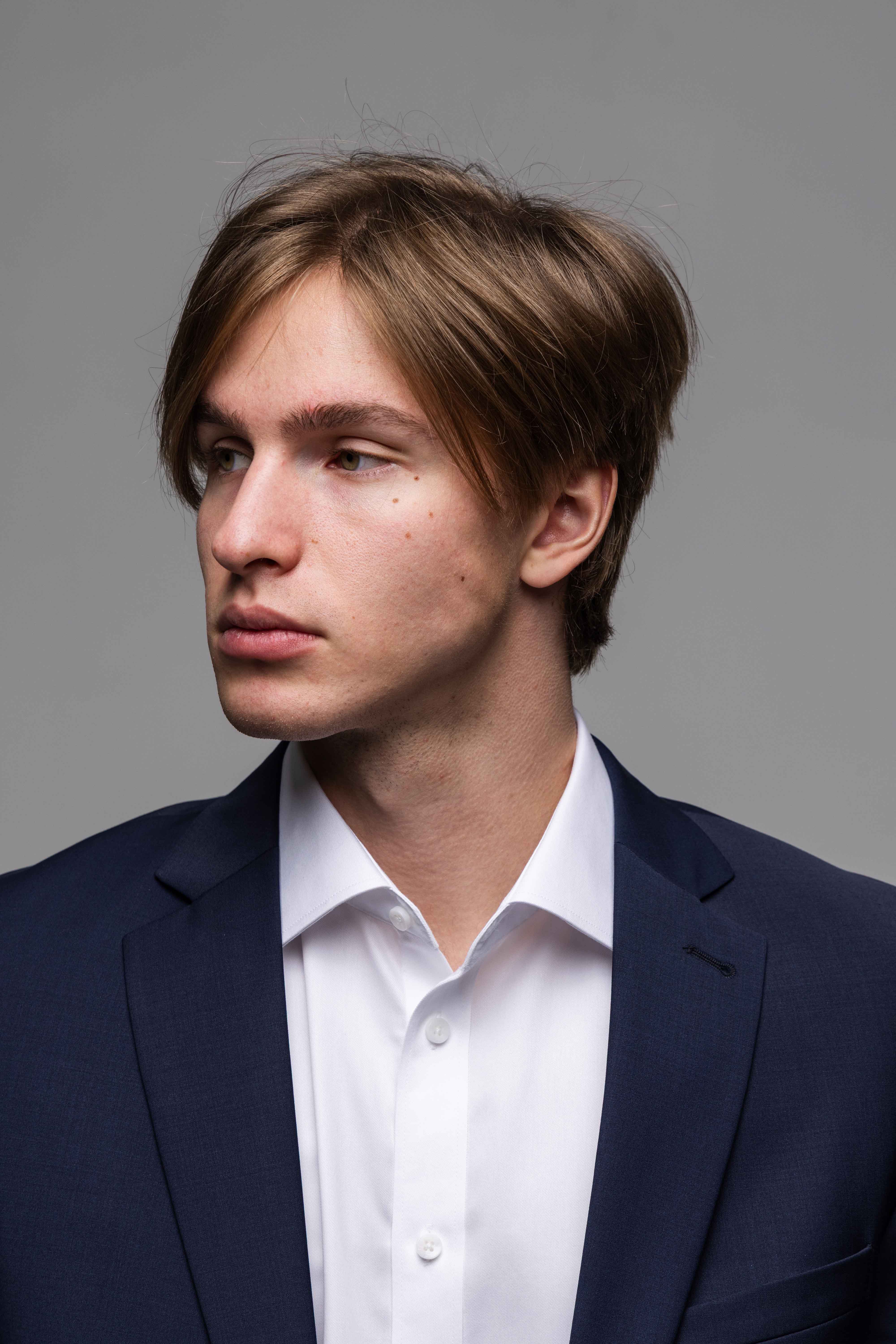 Tmavě modré oblekové sako řady Basic