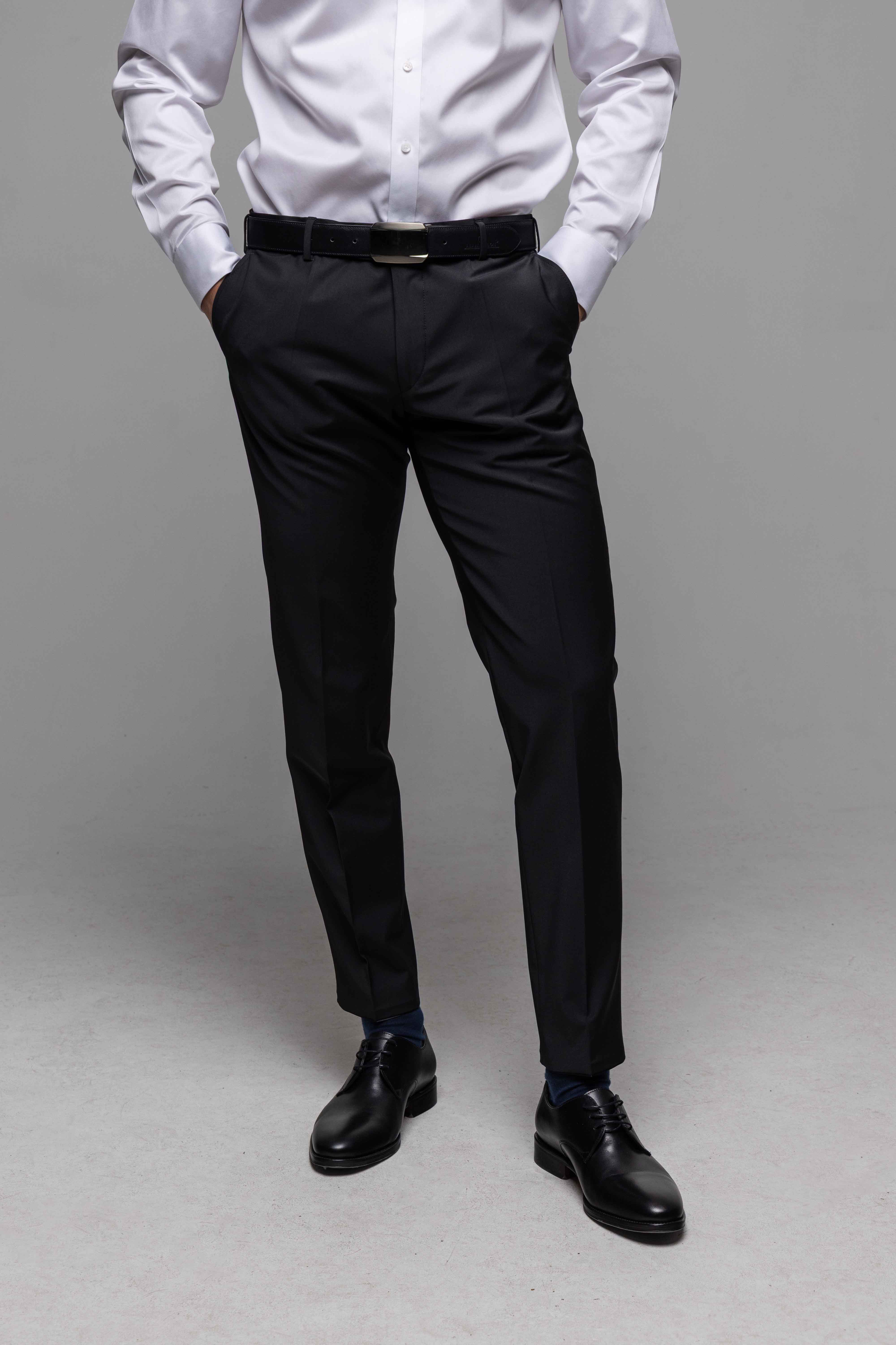 Černé Basic oblekové kalhoty