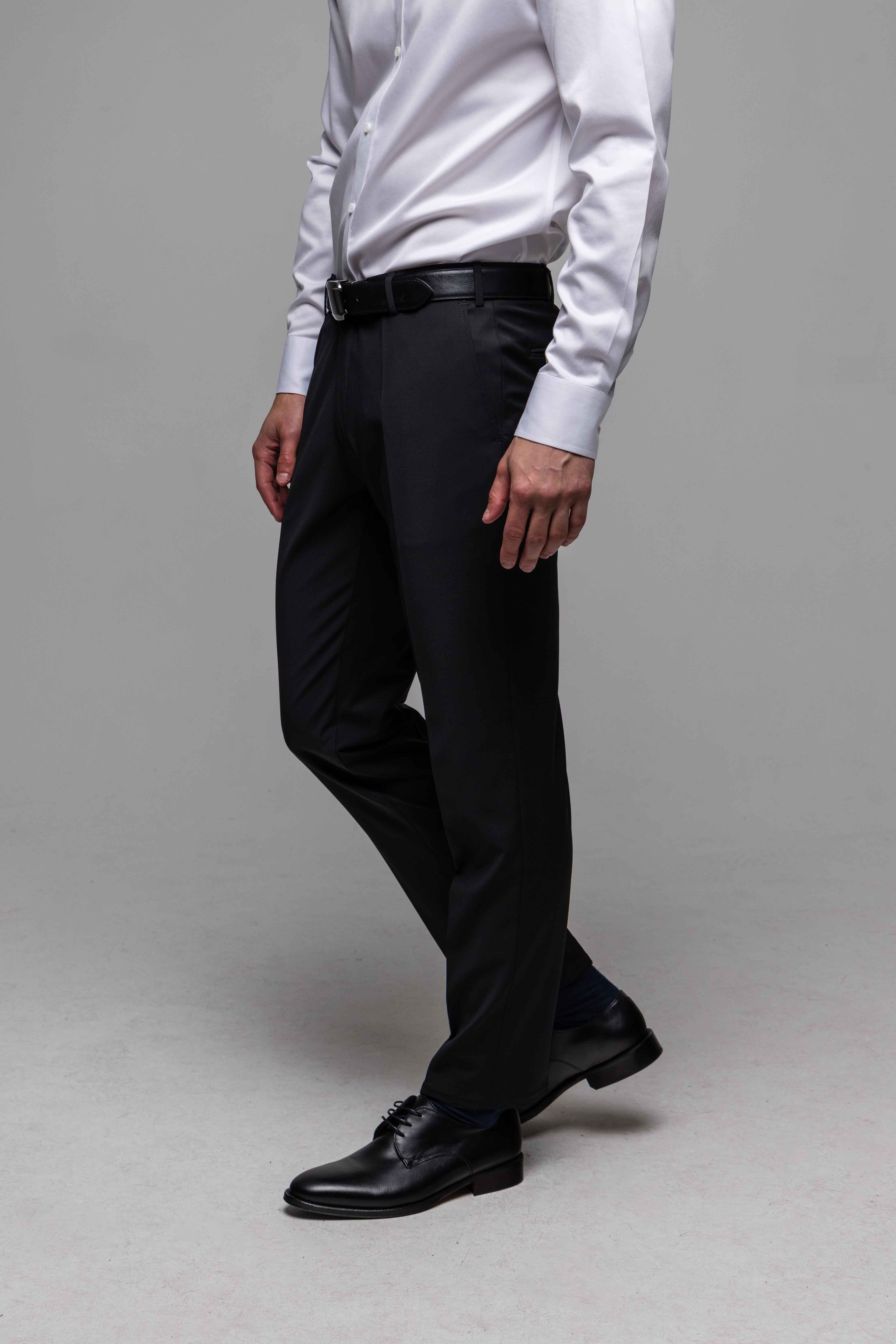 Černé Basic oblekové kalhoty XL velikosti