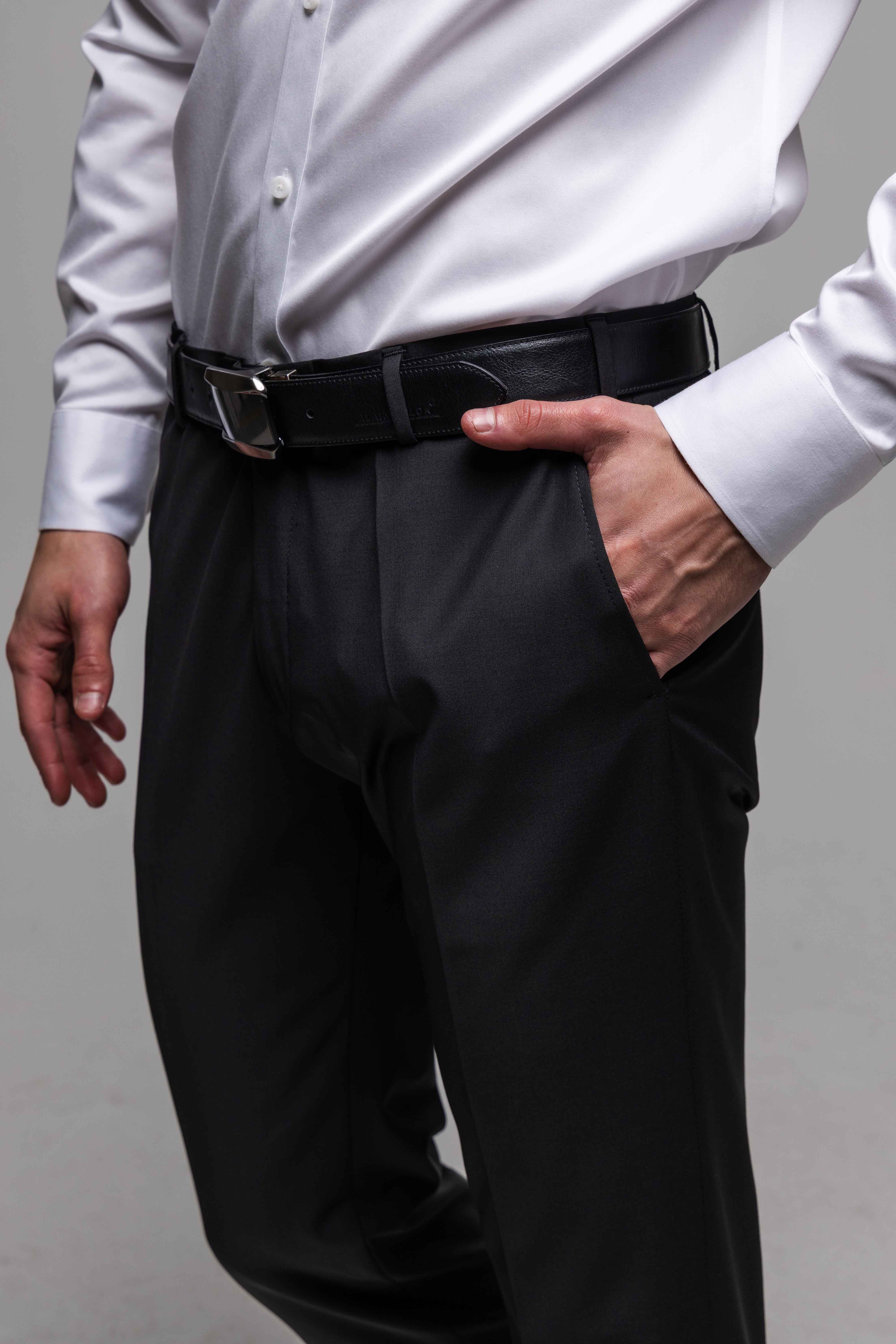 Černé Basic oblekové kalhoty XL velikosti