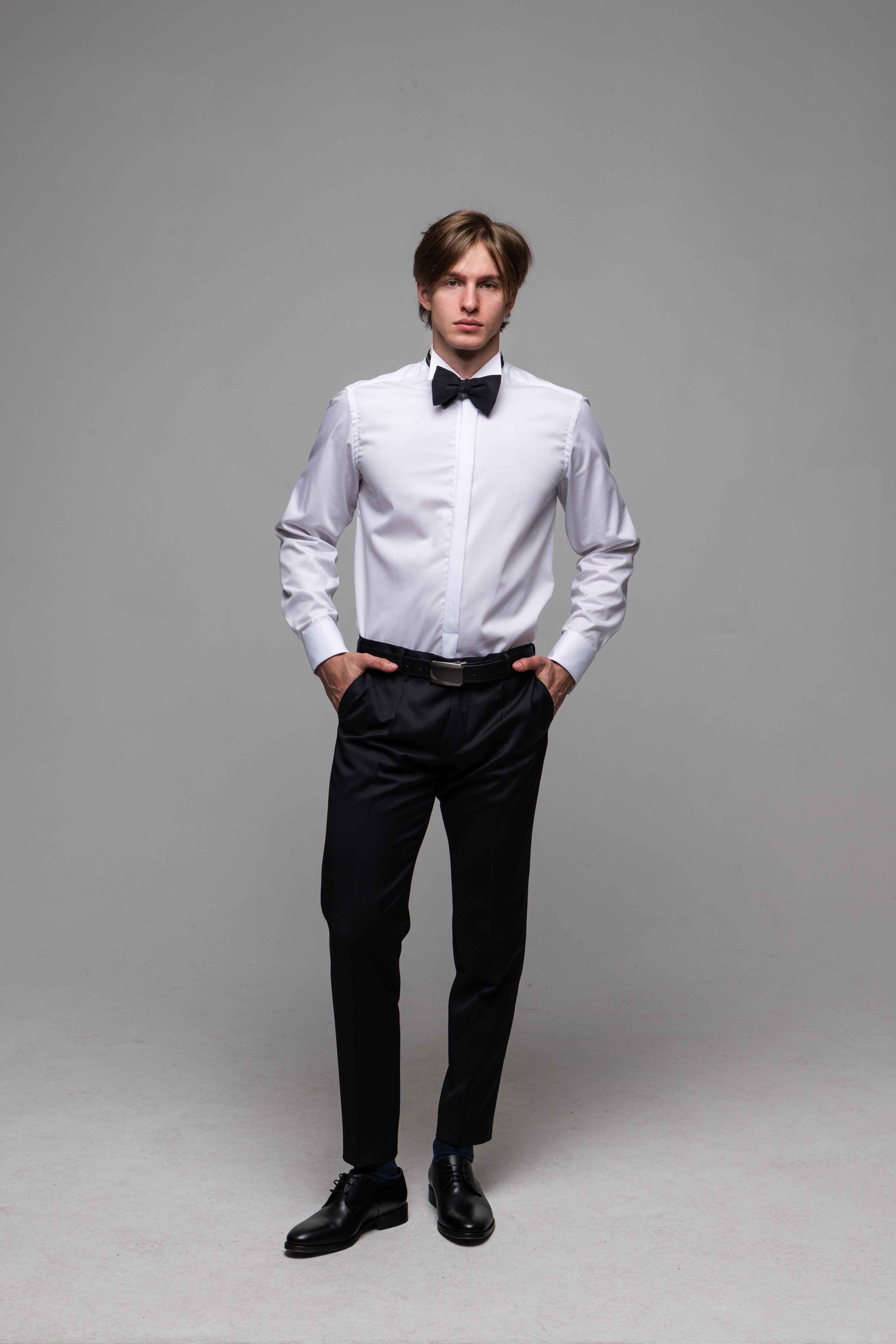 Biela smokingová Extra Slim Fit košeľa