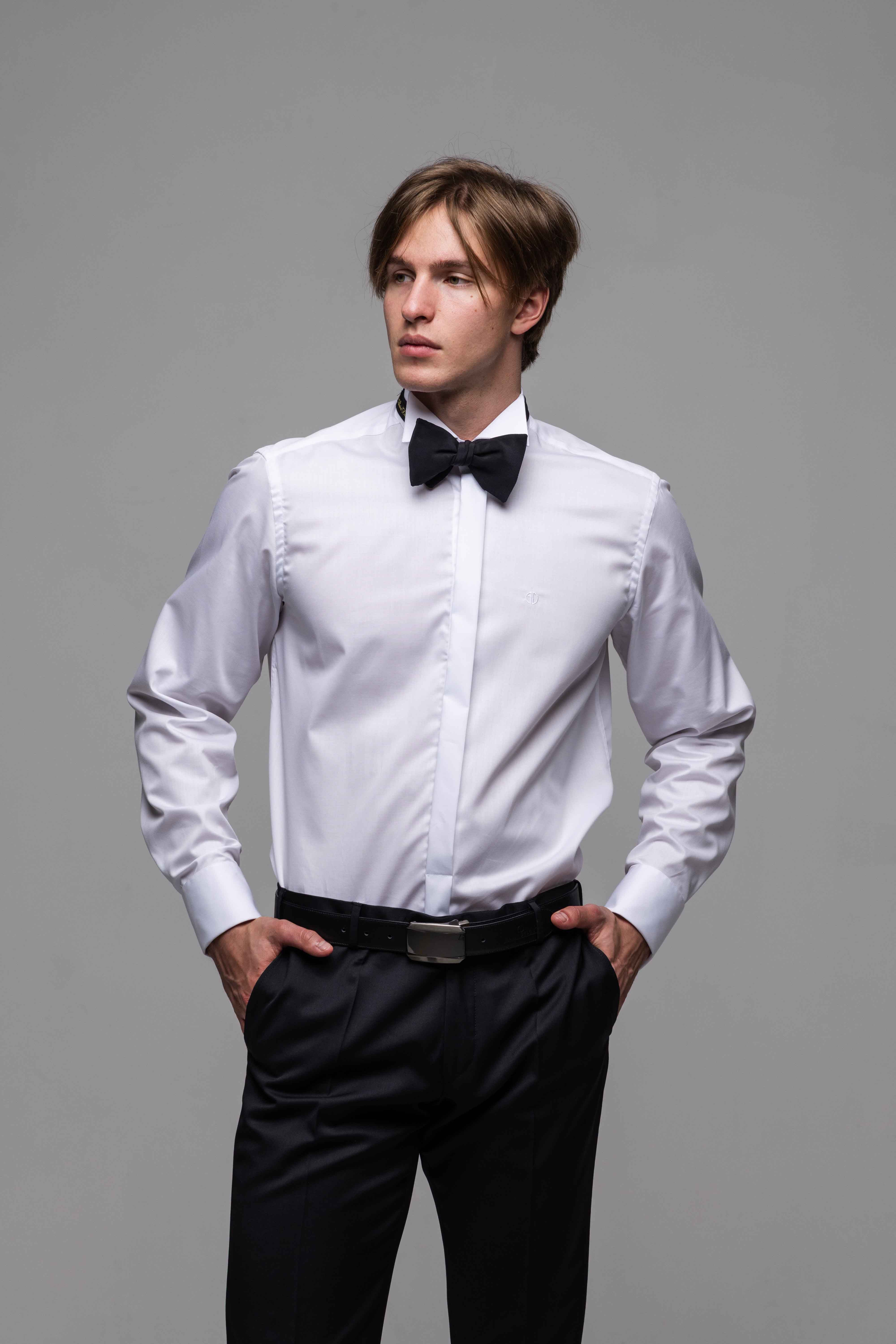 Biela smokingová Extra Slim Fit košeľa