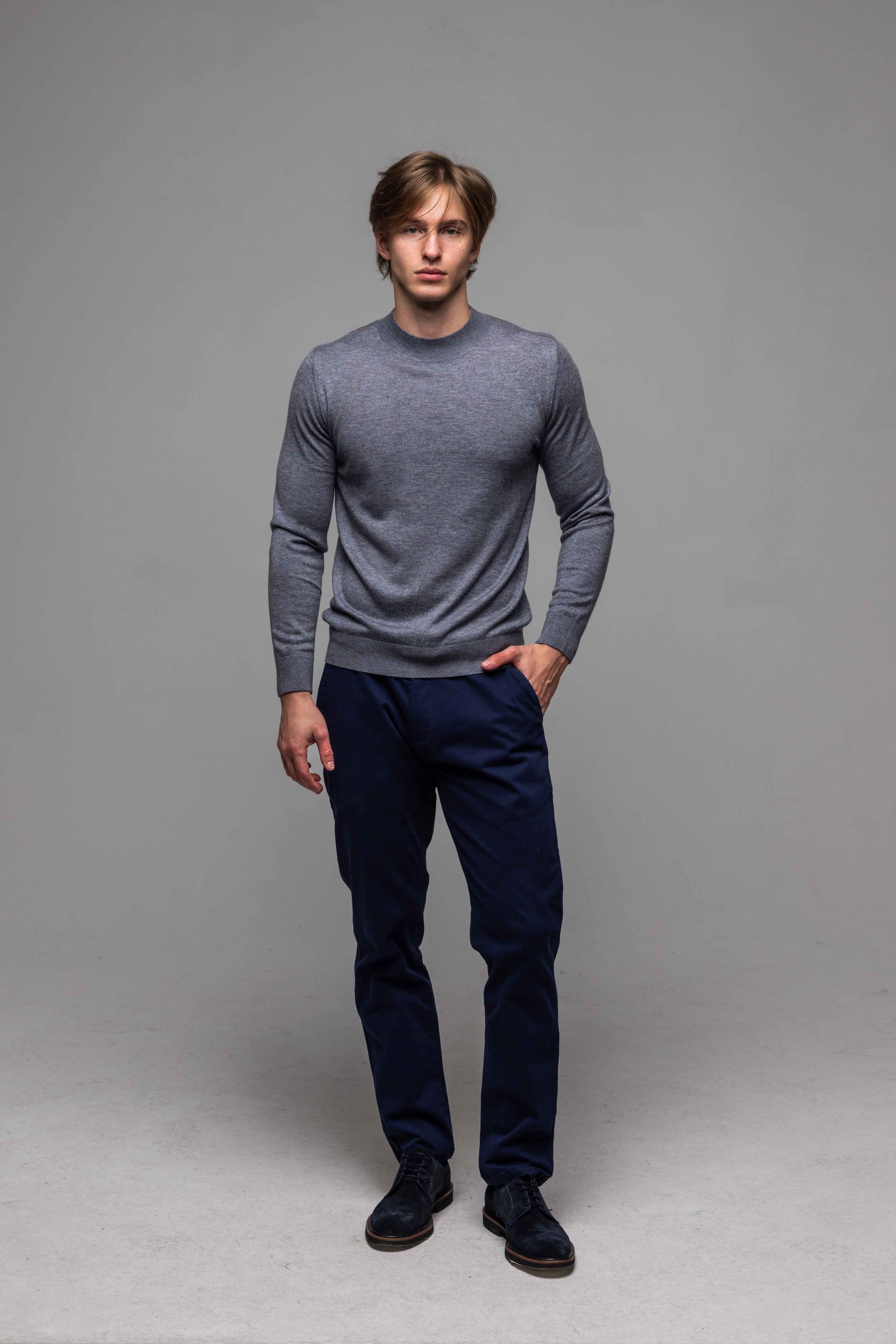 Modré chinos nohavice