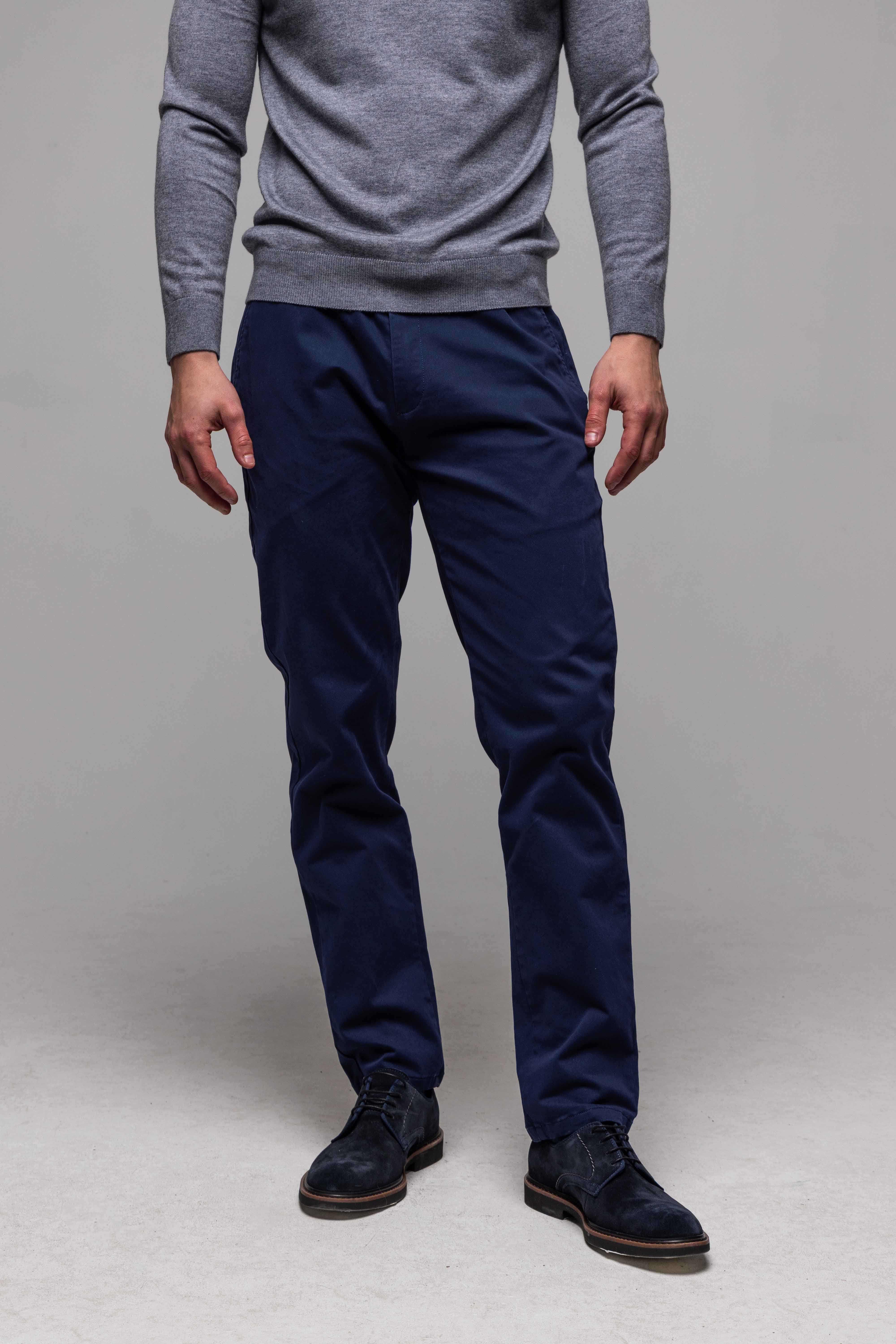 Modré chinos nohavice