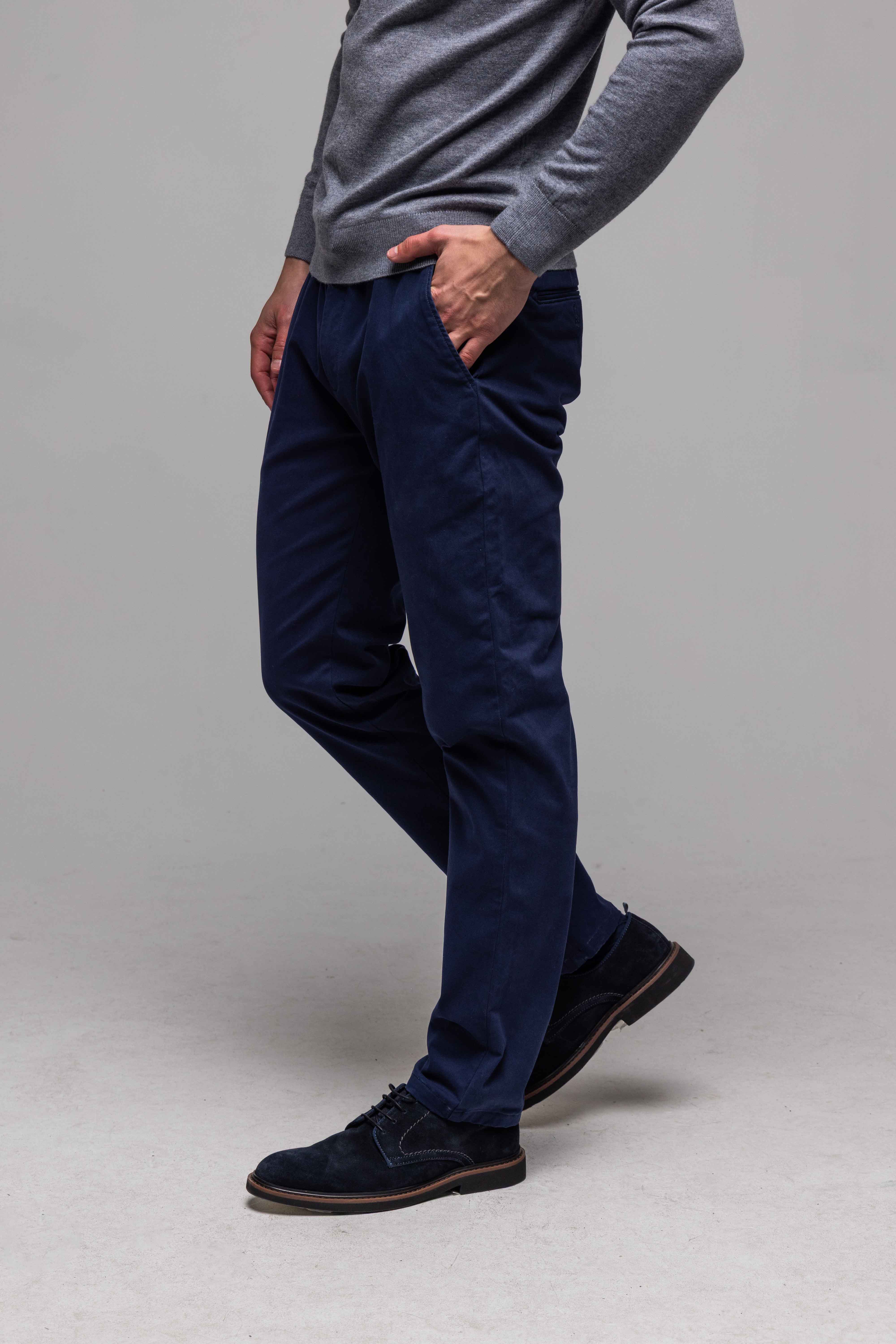 Modré chinos nohavice