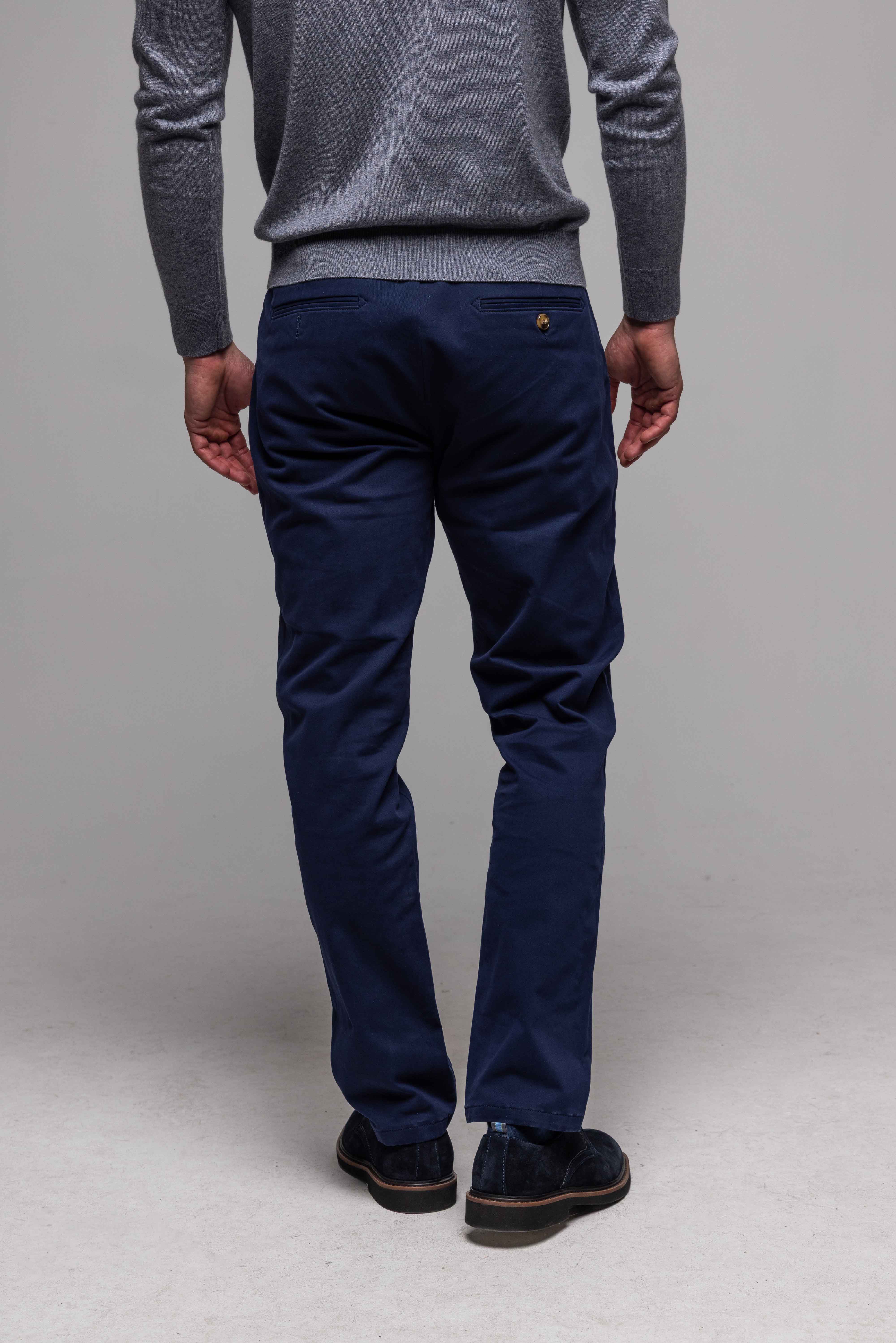 Modré chinos nohavice