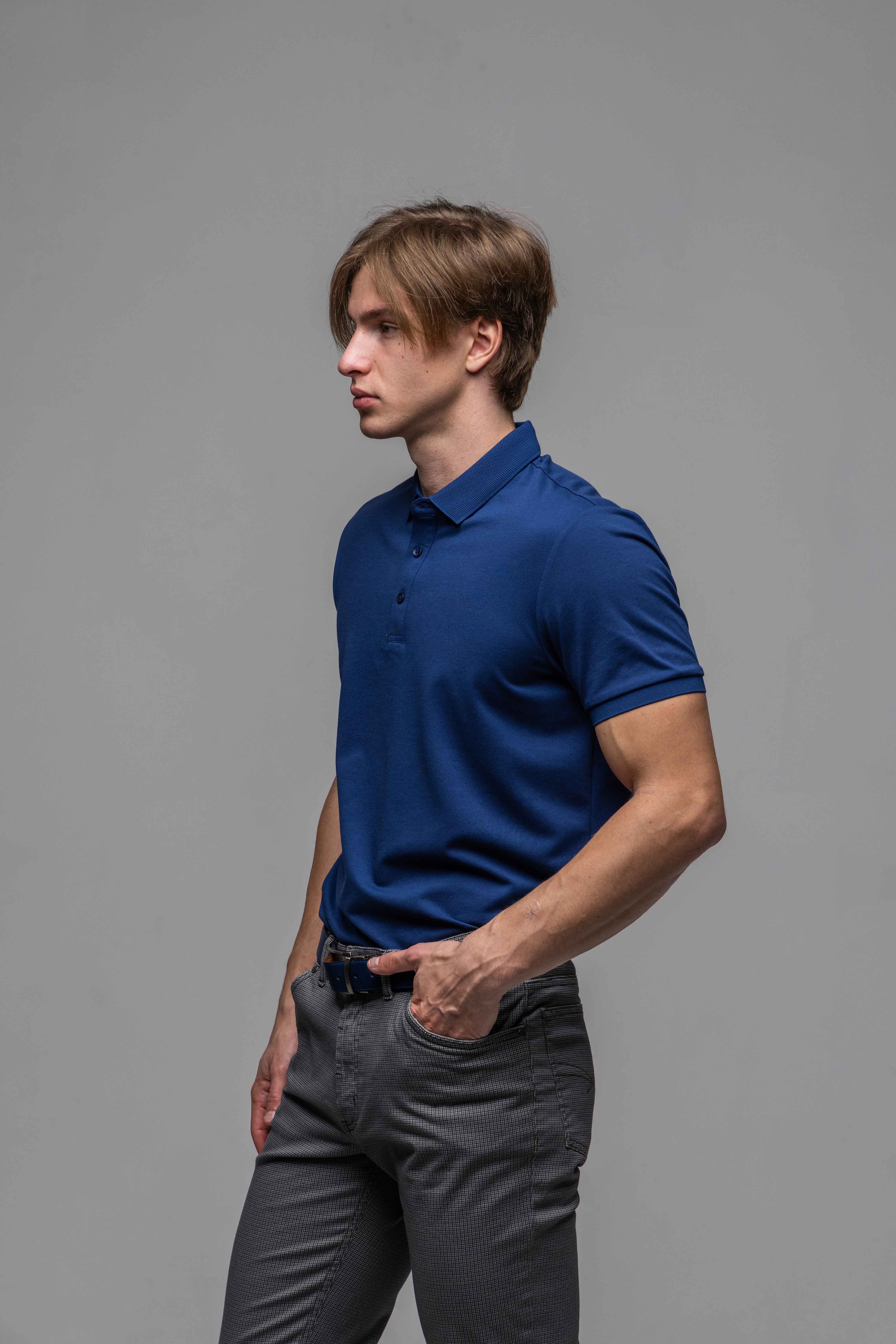 Tmavomodrá polokošeľa