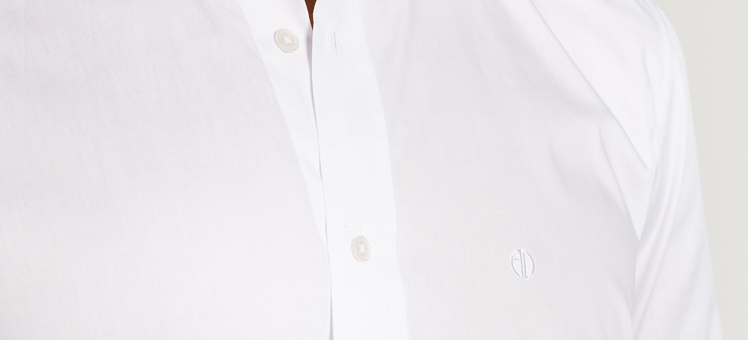 Bílá Extra Slim Fit košile s krátkým rukávem