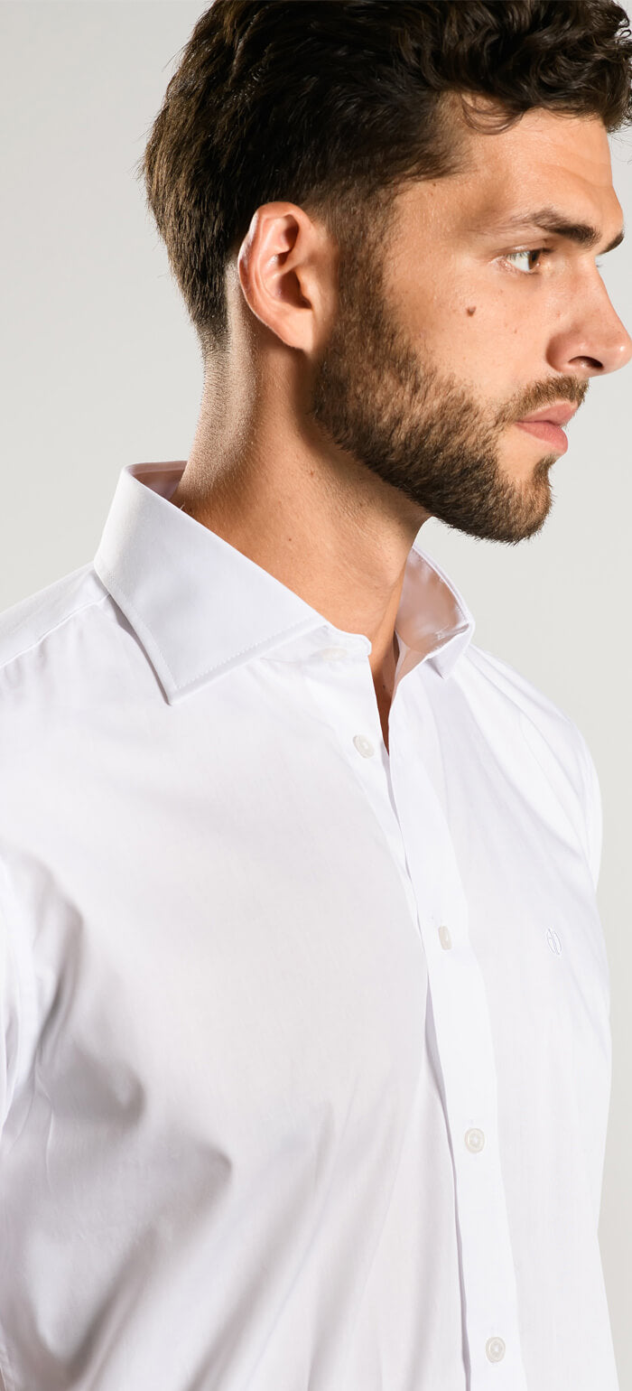 Bílá Extra Slim Fit košile s krátkým rukávem