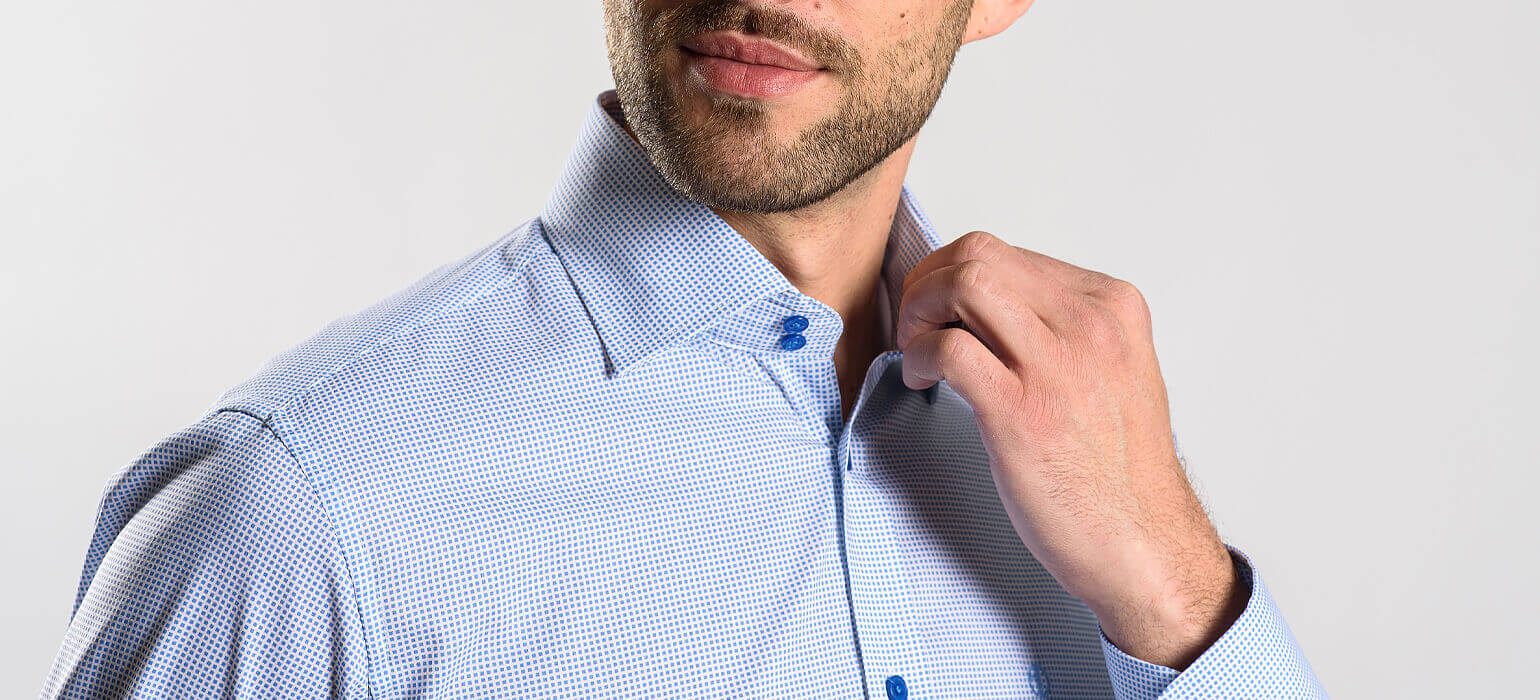 Bílá Extra Slim Fit košile se čtvercovým vzorem