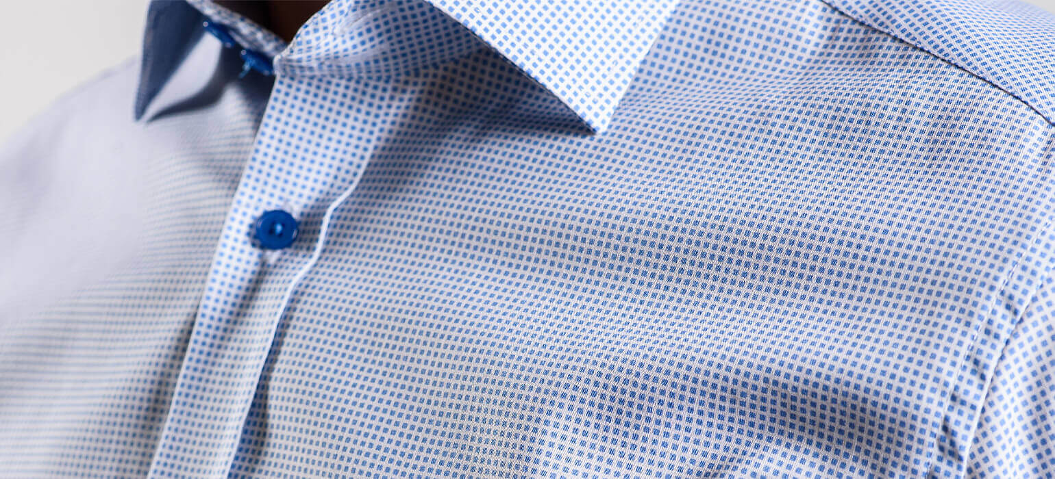 Bílá Extra Slim Fit košile se čtvercovým vzorem