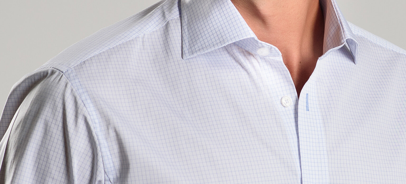 Bílá károvaná Extra Slim Fit košile