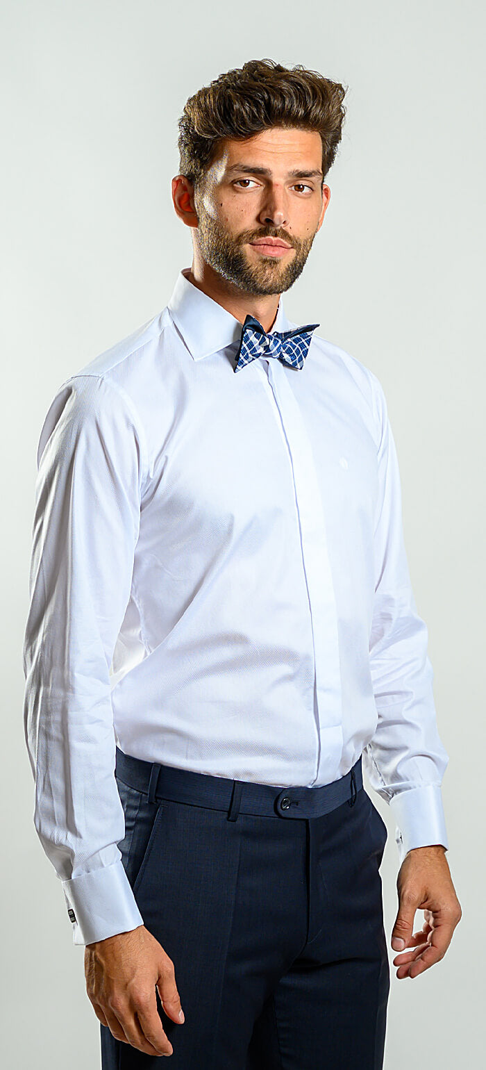 Biela spoločenská Slim Fit košeľa