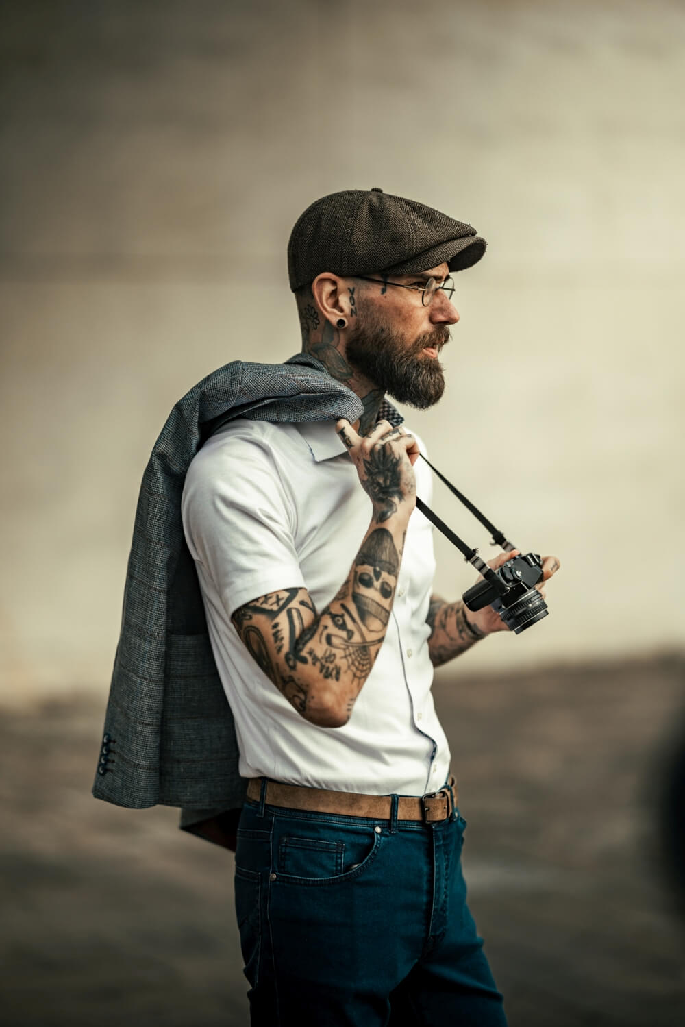 Bílá strečová Extra Slim Fit košile s krátkým rukávem