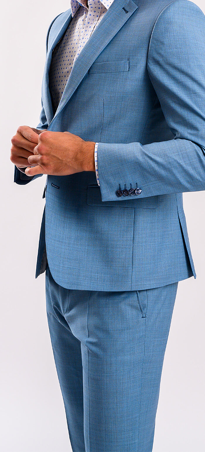 Bleděmodrý Slim Fit oblek