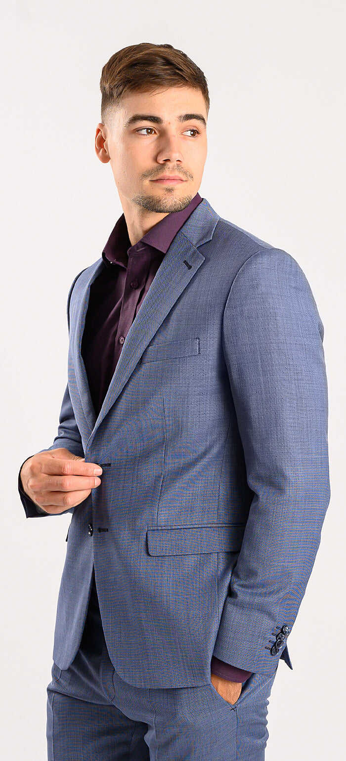 Bleděmodrý Slim Fit oblek