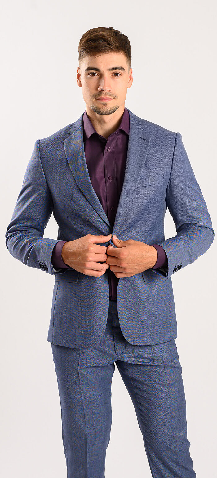 Bleděmodrý Slim Fit oblek