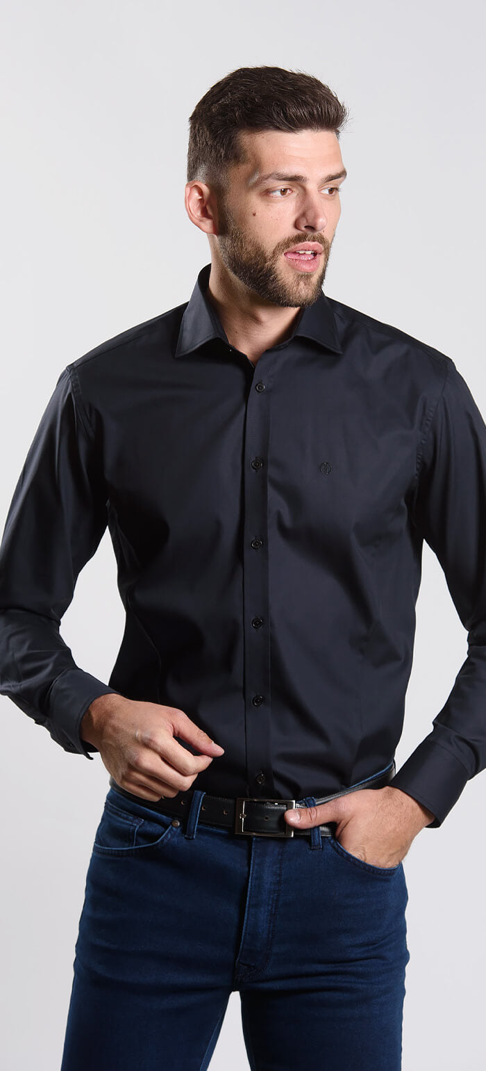 Černá Extra Slim Fit košile