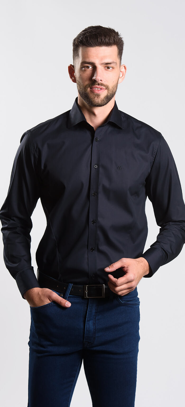 Černá Extra Slim Fit košile