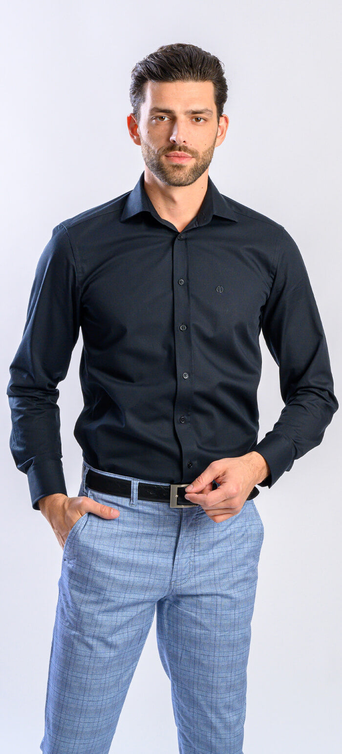 Černá Extra Slim Fit košile